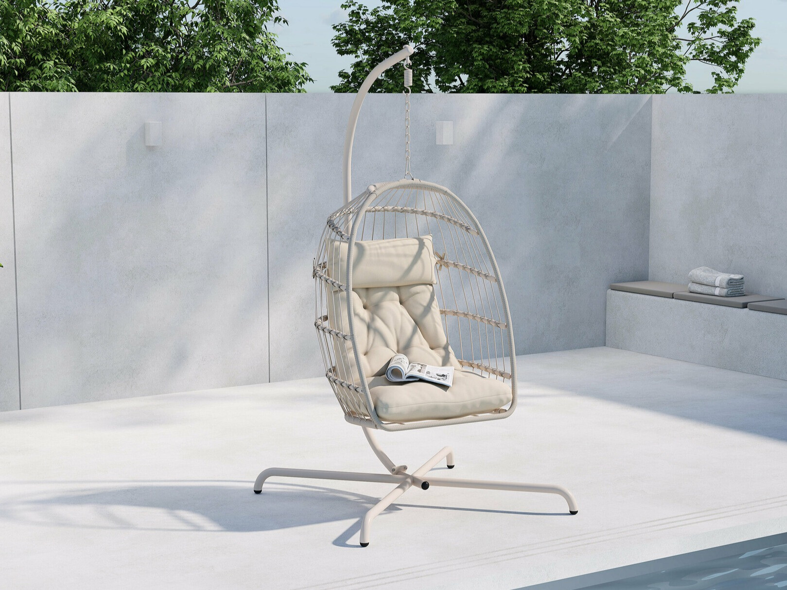 Silla colgante Dallas 4756 (Beige)