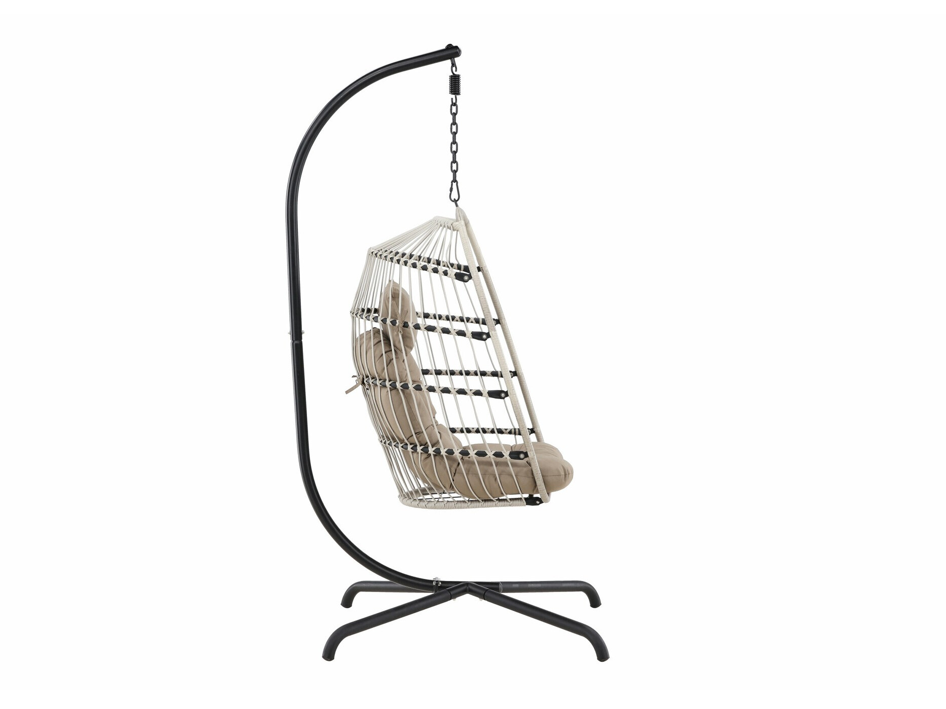 Silla colgante Dallas 4756 (Negro + Marrón)