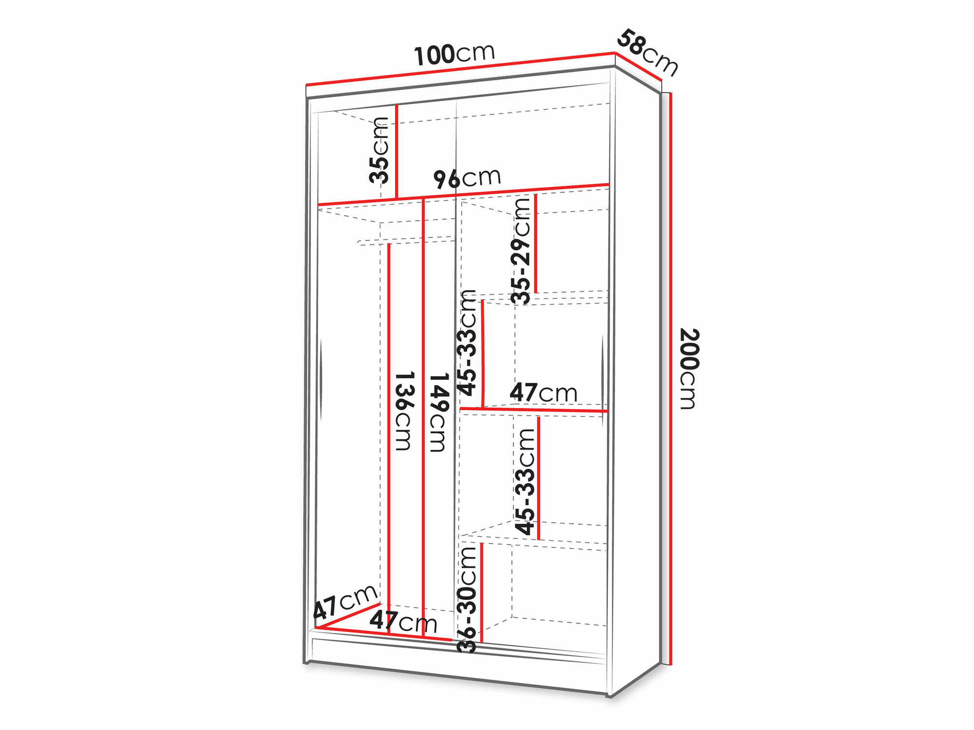 Armario Closico Fractor III (Negro)