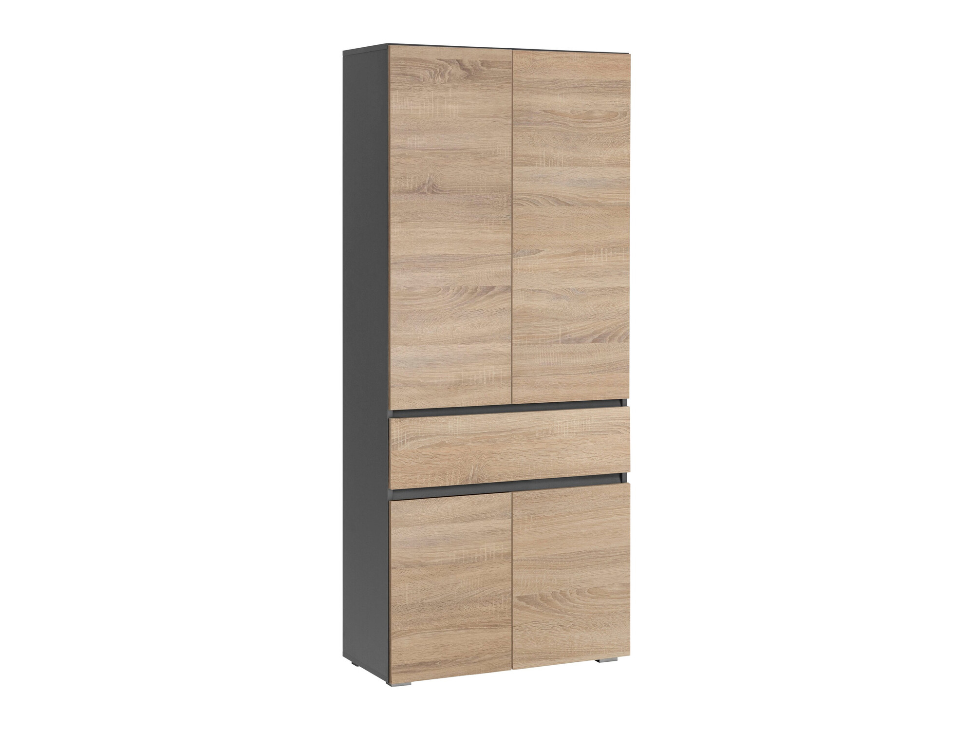 Armario de pie para baño Soncamu 113 (Antracita + Roble)