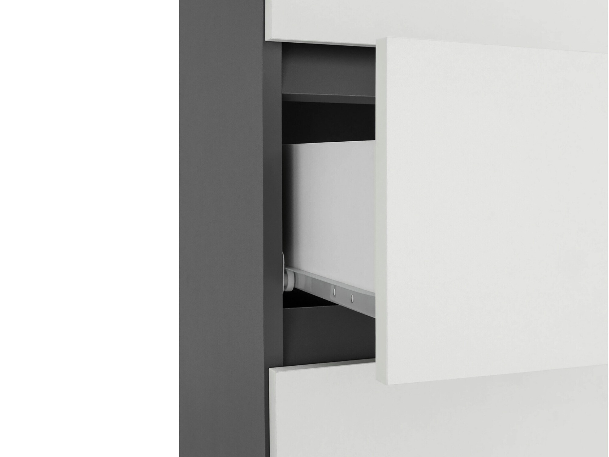 Armario de pie para baño Soncamu 113 (Blanco + Antracita)