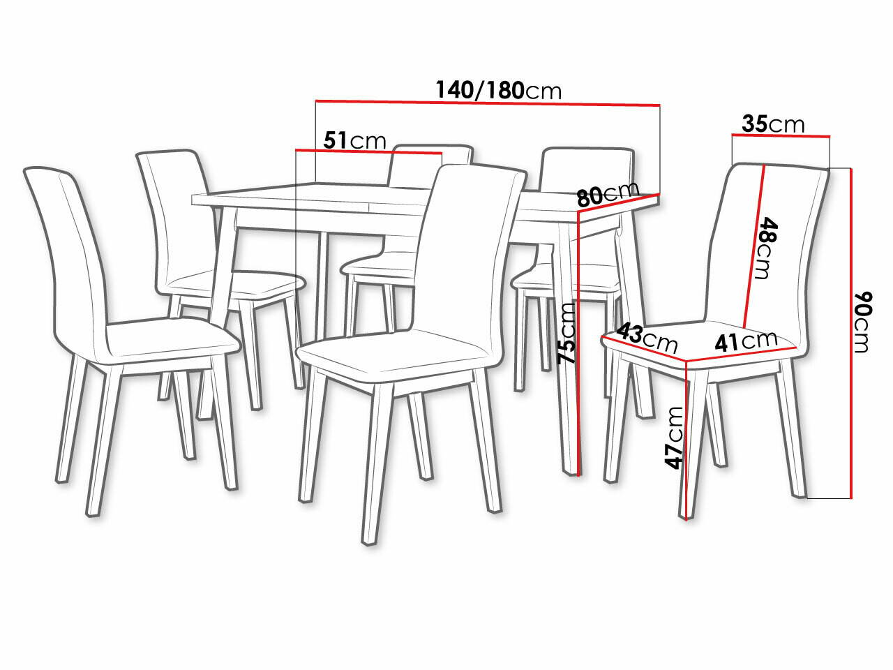 Conjunto de comedor Victorville 285 (Roble Artisan + Blanco)