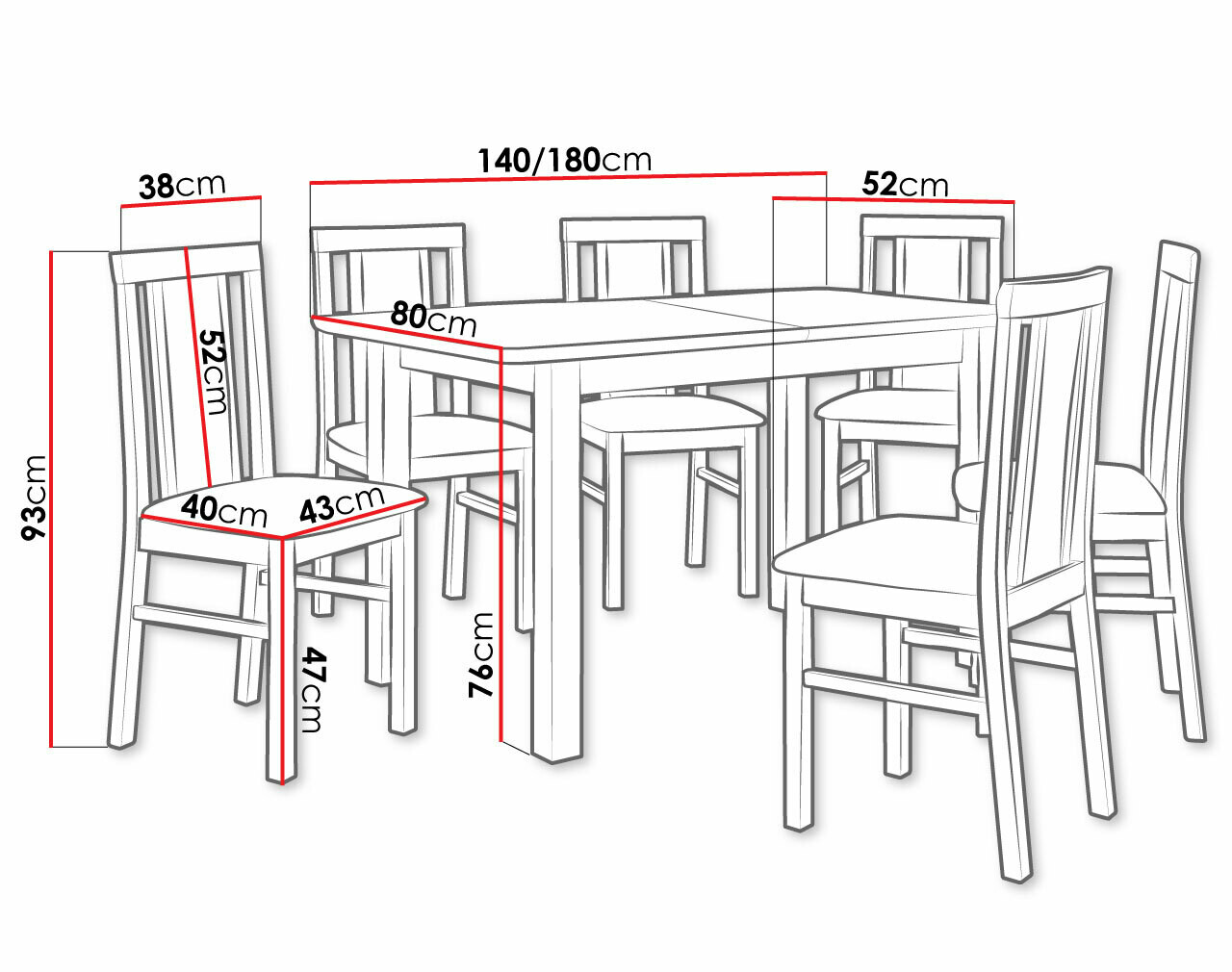 Conjunto de mesas y sillas para comedor Victorville 282
