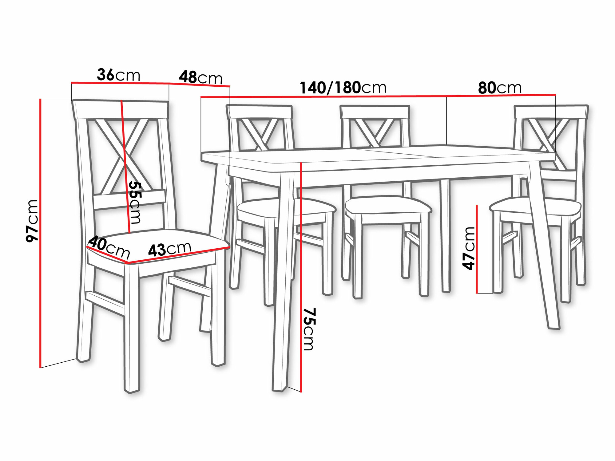 Conjunto de mesas y sillas para comedor Victorville 373