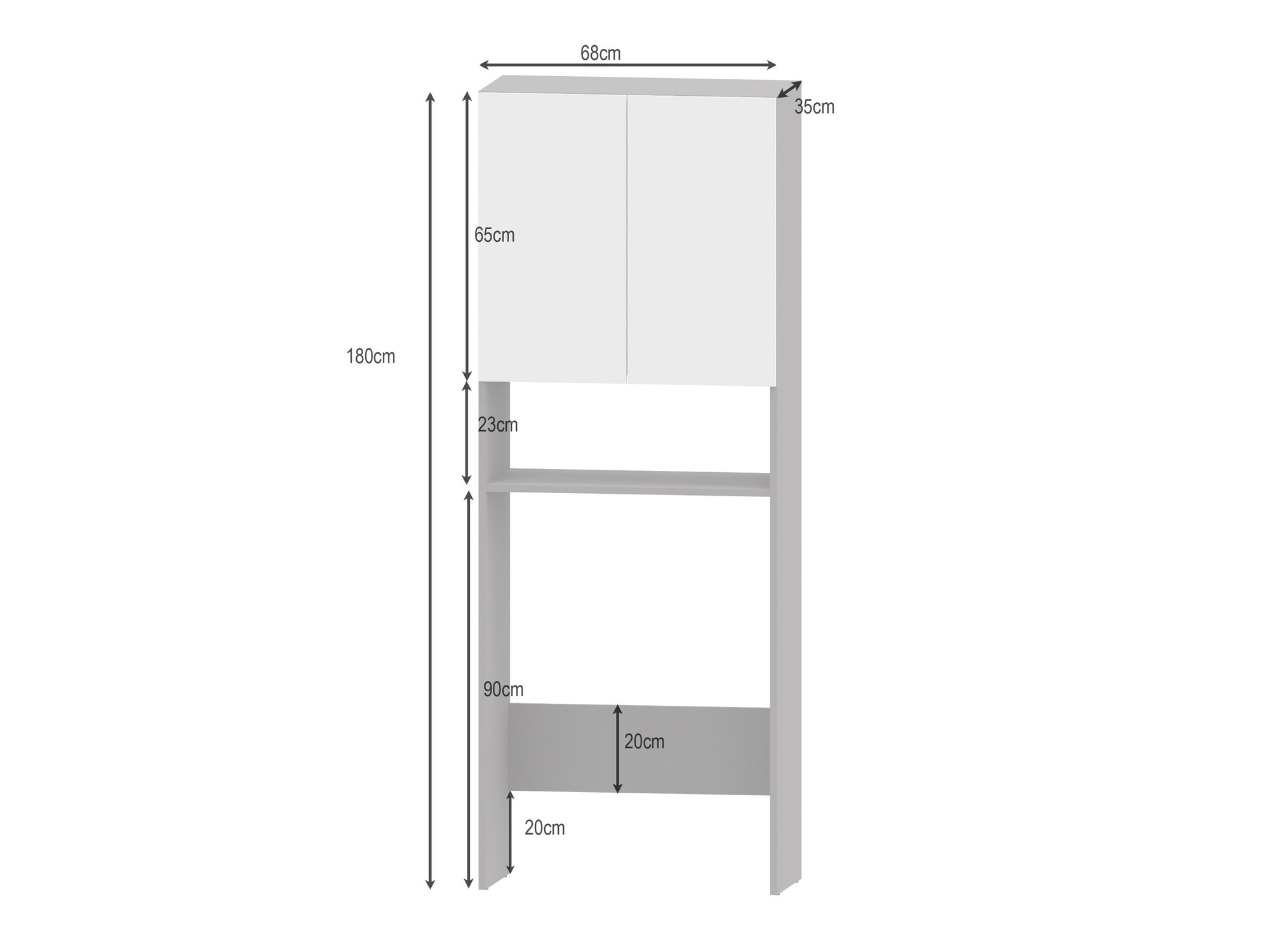 Estantería para baño Soncamu 114 (Blanco)