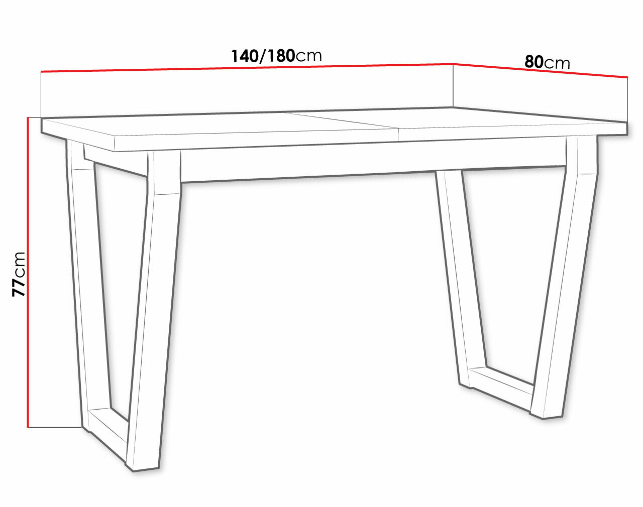 Mesa Victorville 301 (Blanco + Negro)