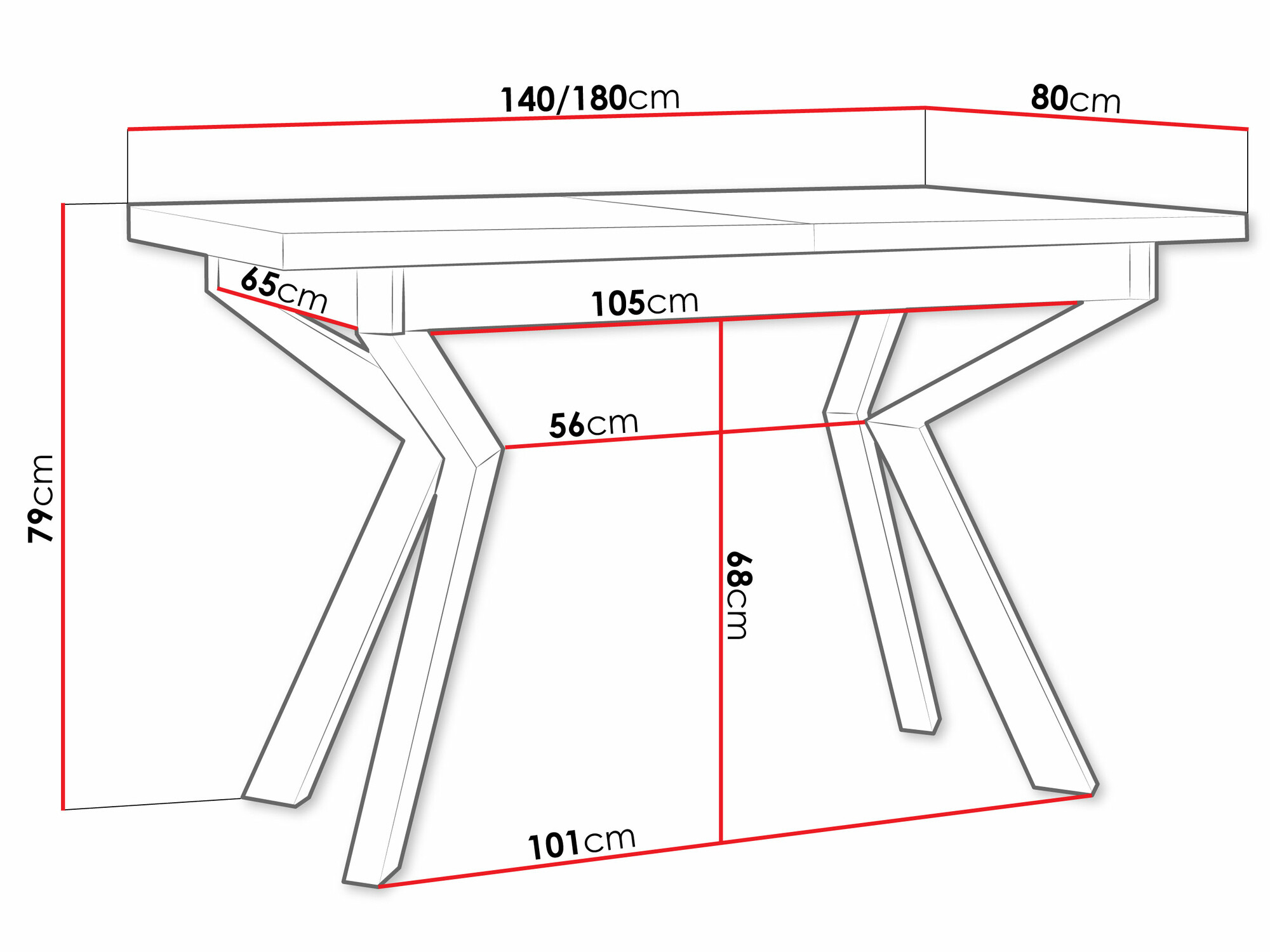 Mesa Victorville 328 (Negro + Roble Artisan)