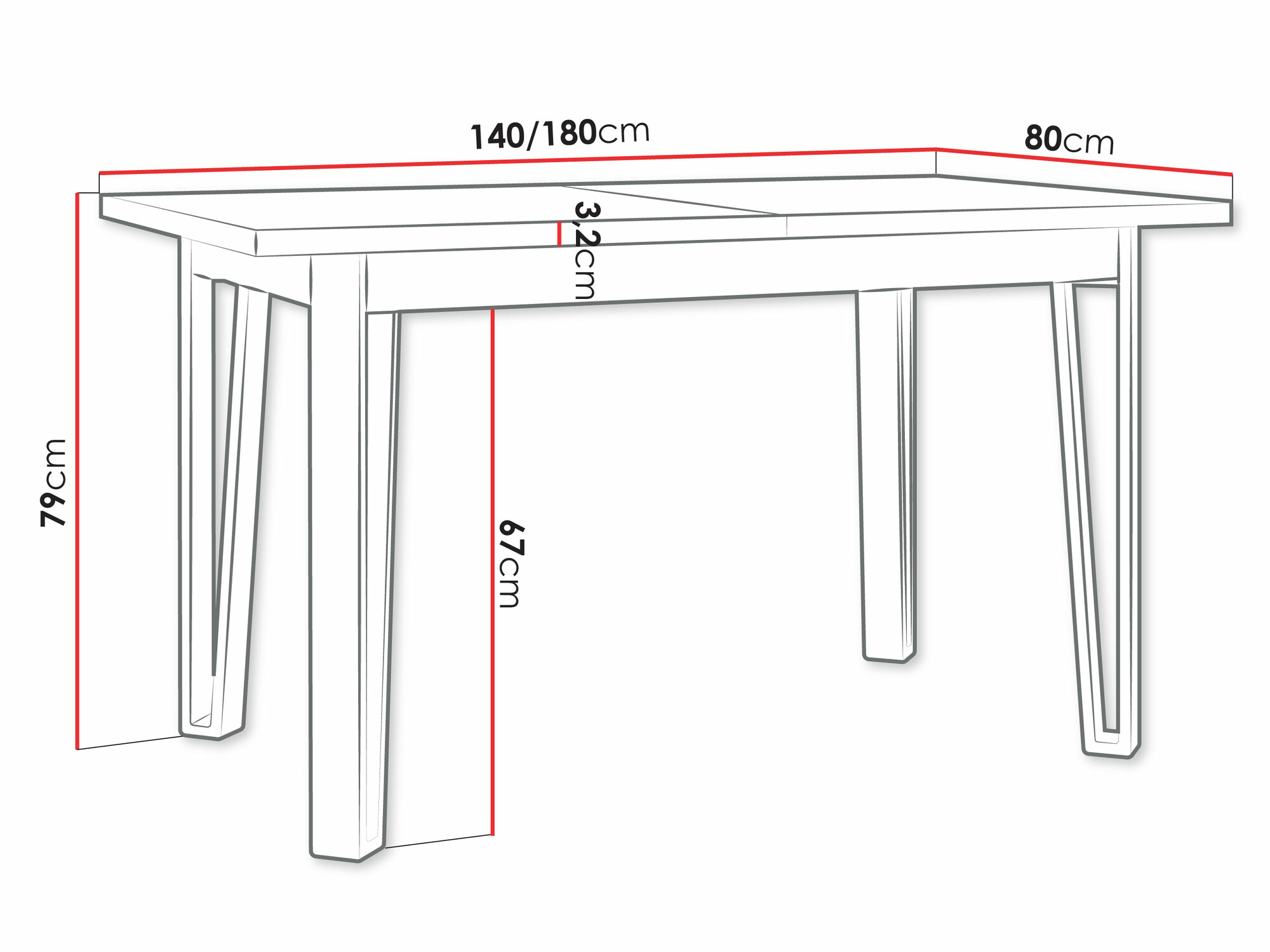 Mesa Victorville 354 (Roble Artisan + Negro)