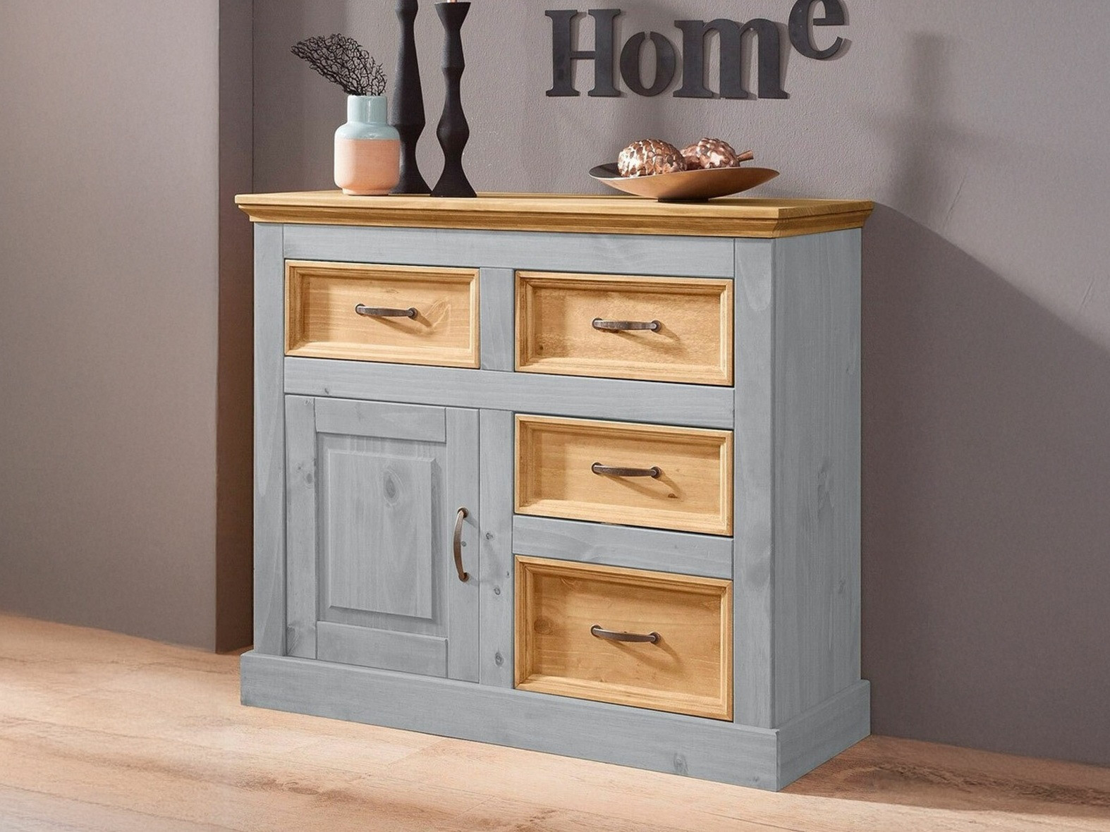 Cómoda Tolelio 100 (Gris + Pino)