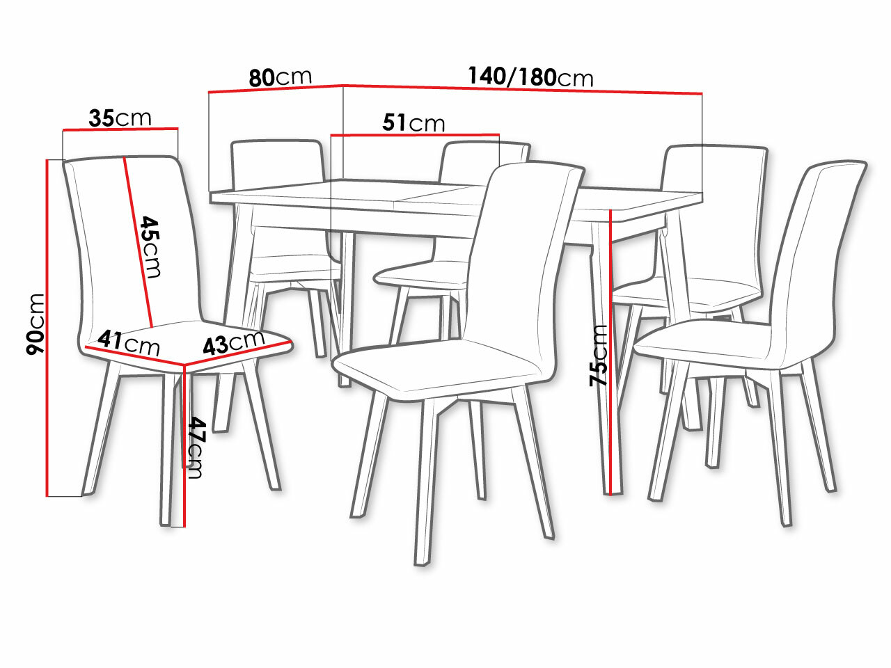 Conjunto de comedor Victorville 335 (Roble Sonoma)