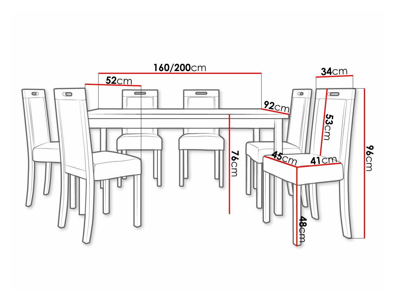 Conjunto de comedor Victorville 262 (Roble Sonoma)