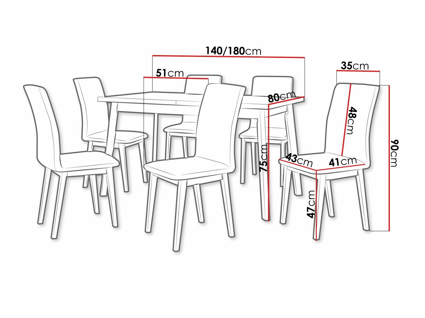 Conjunto de comedor Victorville 321 (Blanco)