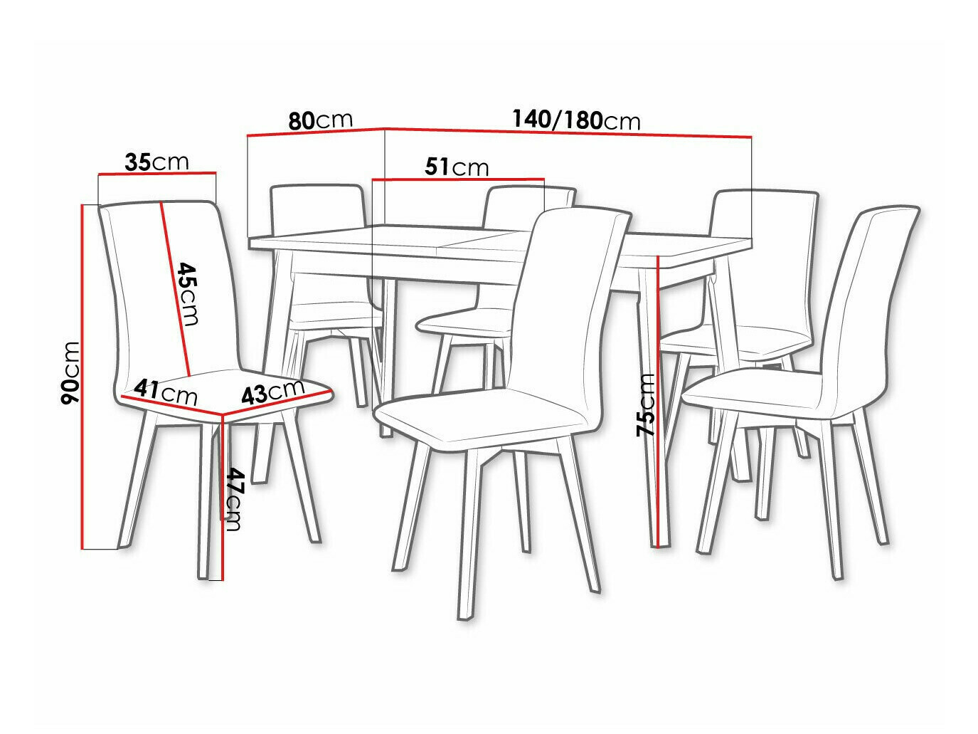 Conjunto de comedor Victorville 323 (Roble Sonoma)