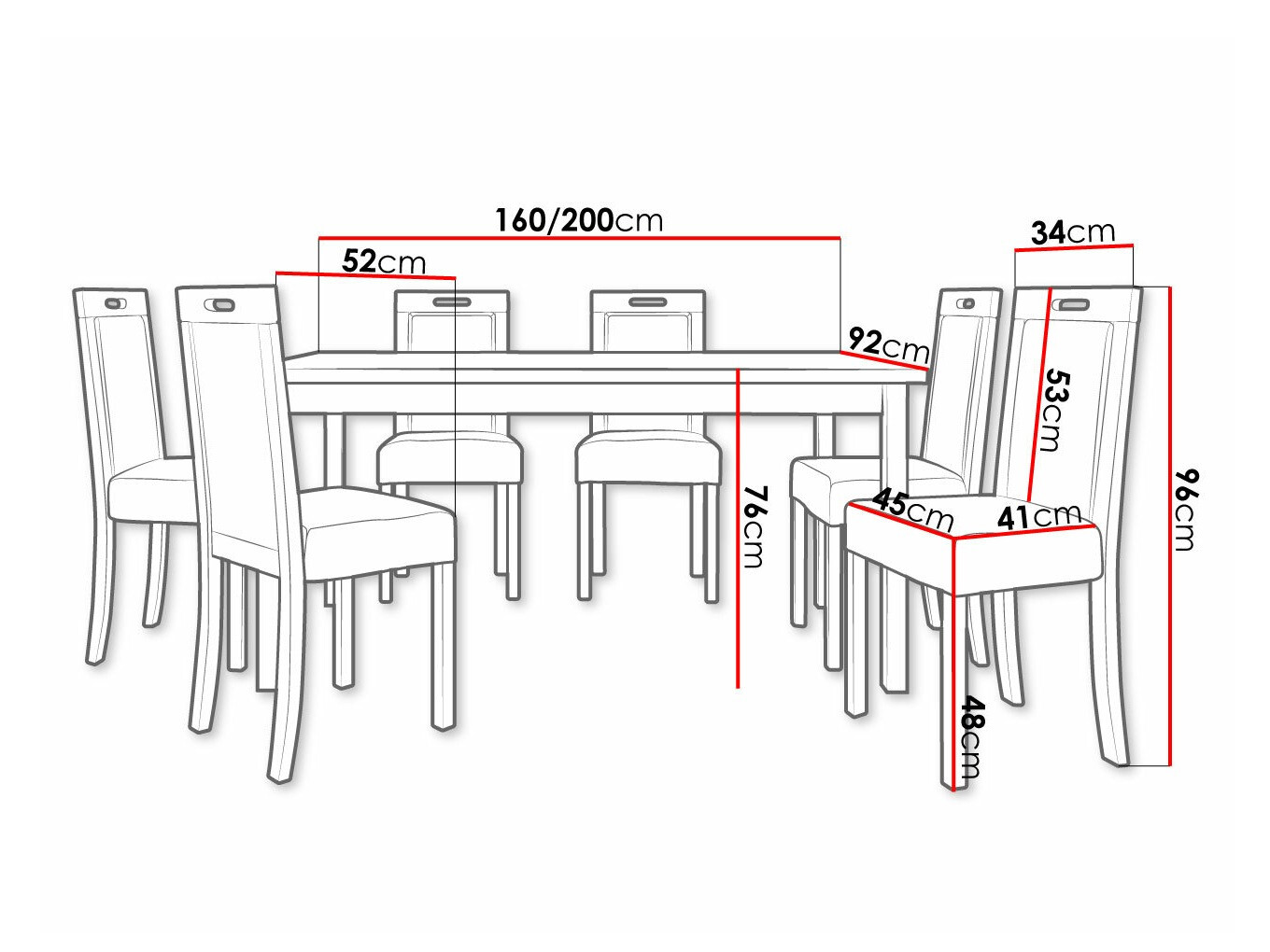 Conjunto de mesas y sillas para comedor Victorville 262 (Roble Sonoma)