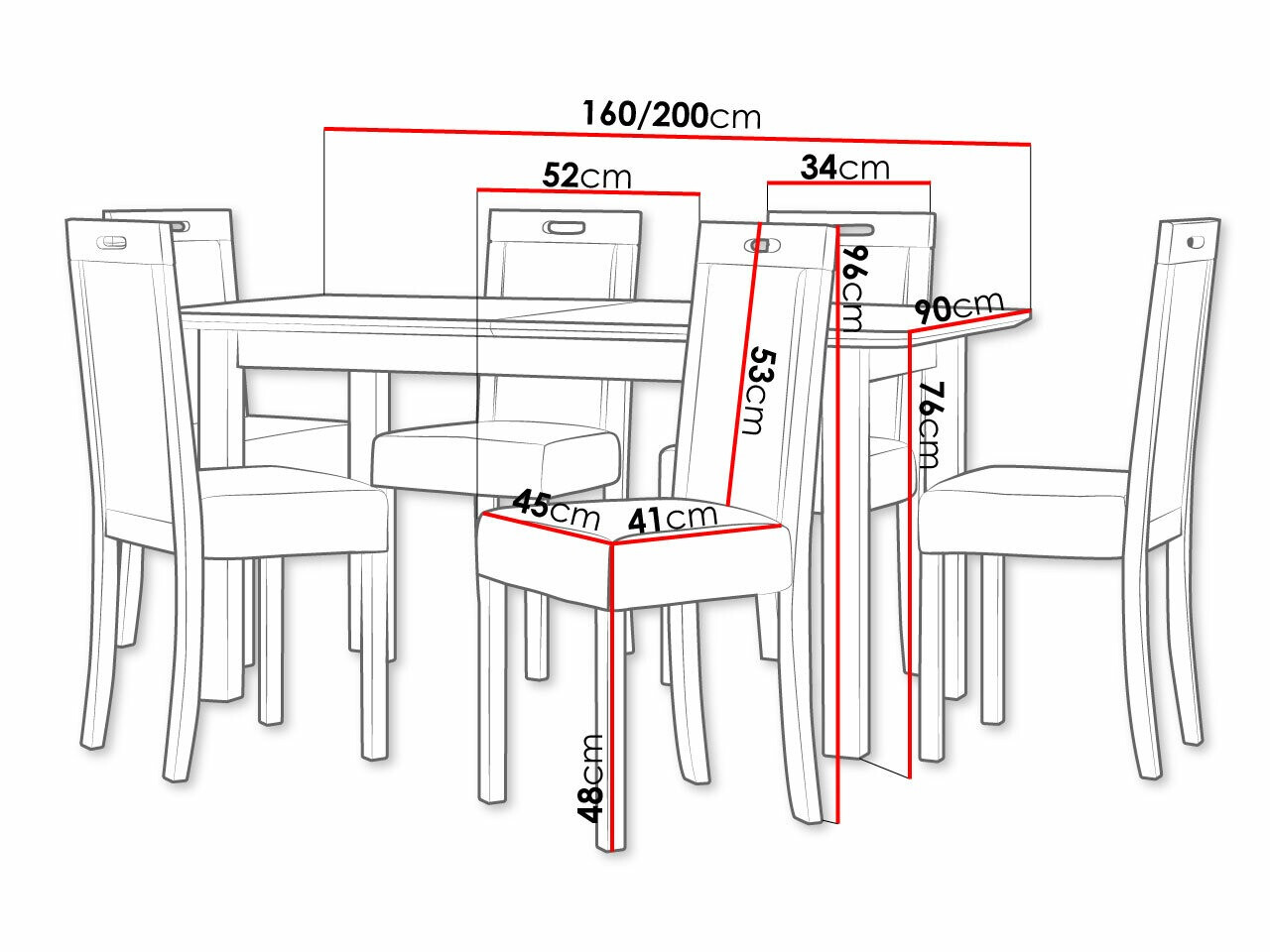 Conjunto de mesas y sillas para comedor Victorville 278 (Blanco)