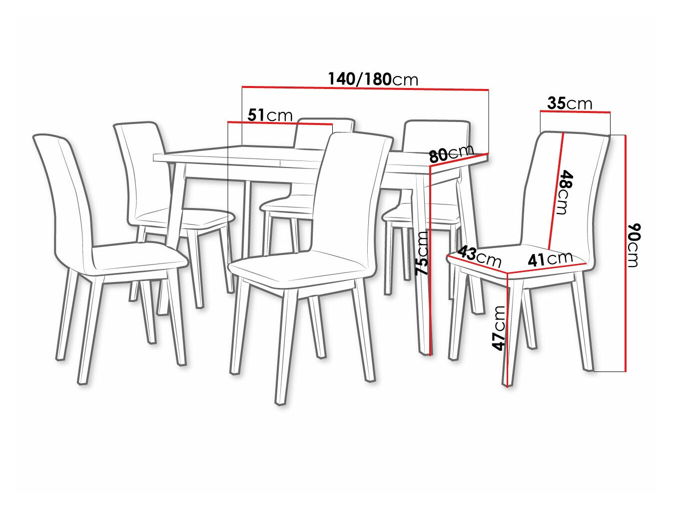 Conjunto de mesas y sillas para comedor Victorville 288 (Roble nieto + Negro)