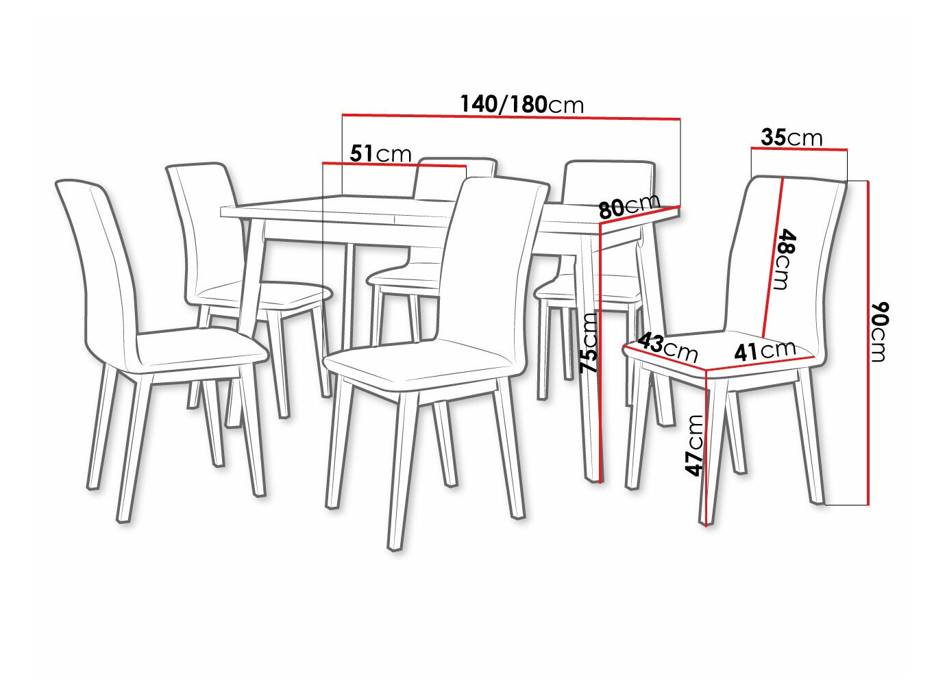 Conjunto de mesas y sillas para comedor Victorville 288 (Roble nieto + Negro)