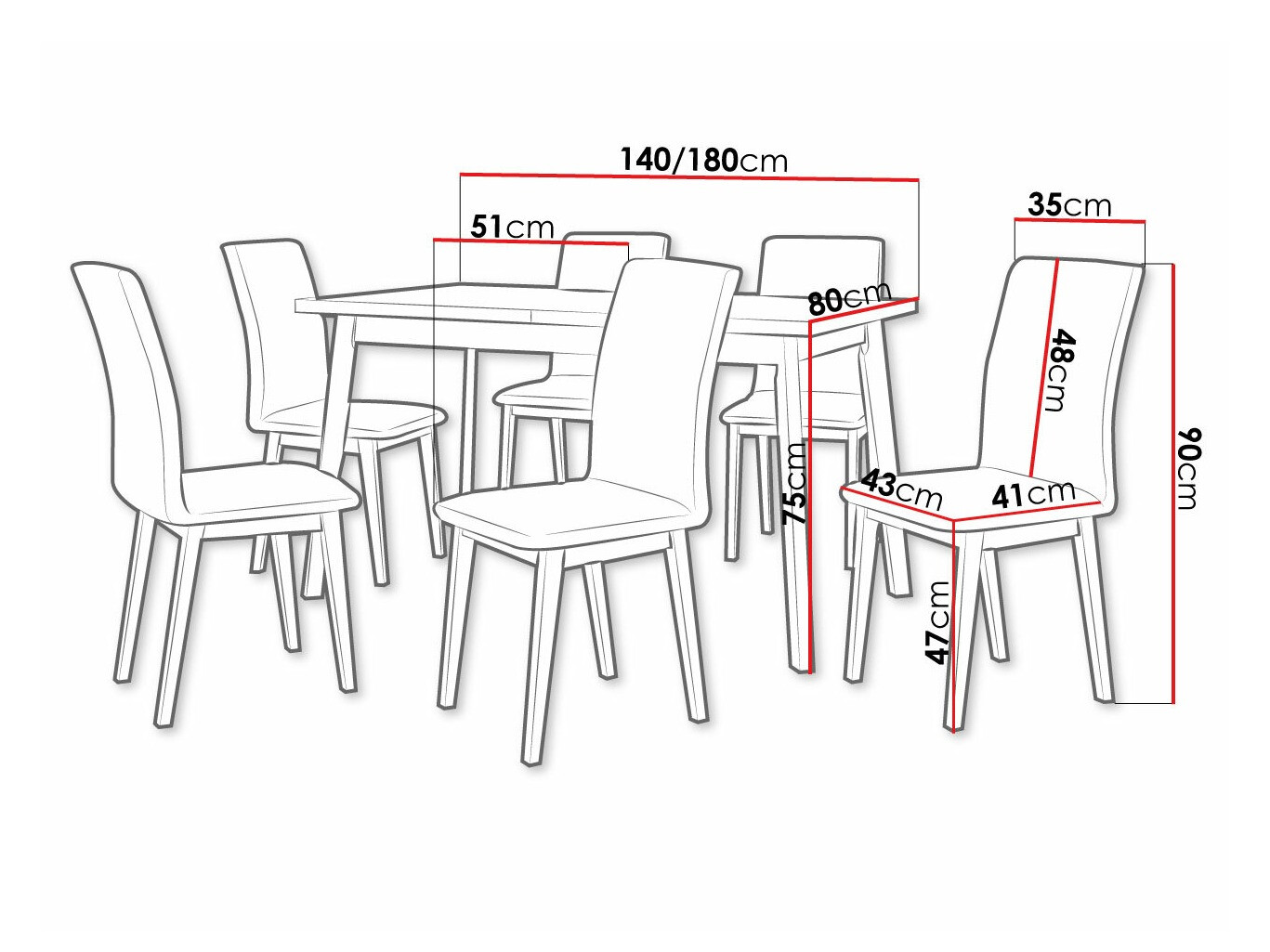 Conjunto de mesas y sillas para comedor Victorville 288 (Roble nieto + Negro)