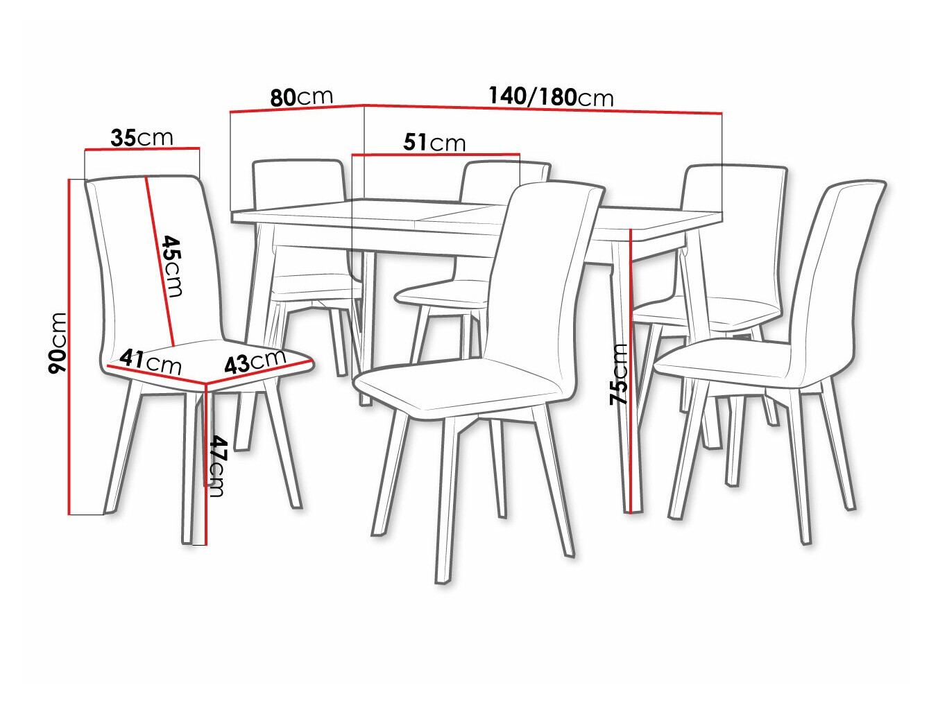 Conjunto de mesas y sillas para comedor Victorville 291 (Roble Artisan + Blanco)