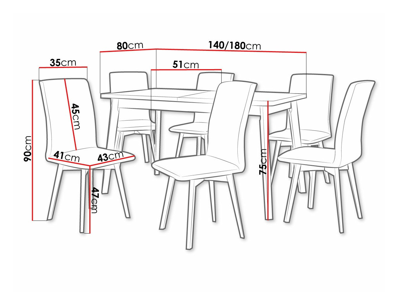 Conjunto de mesas y sillas para comedor Victorville 292 (Roble nieto + Negro)