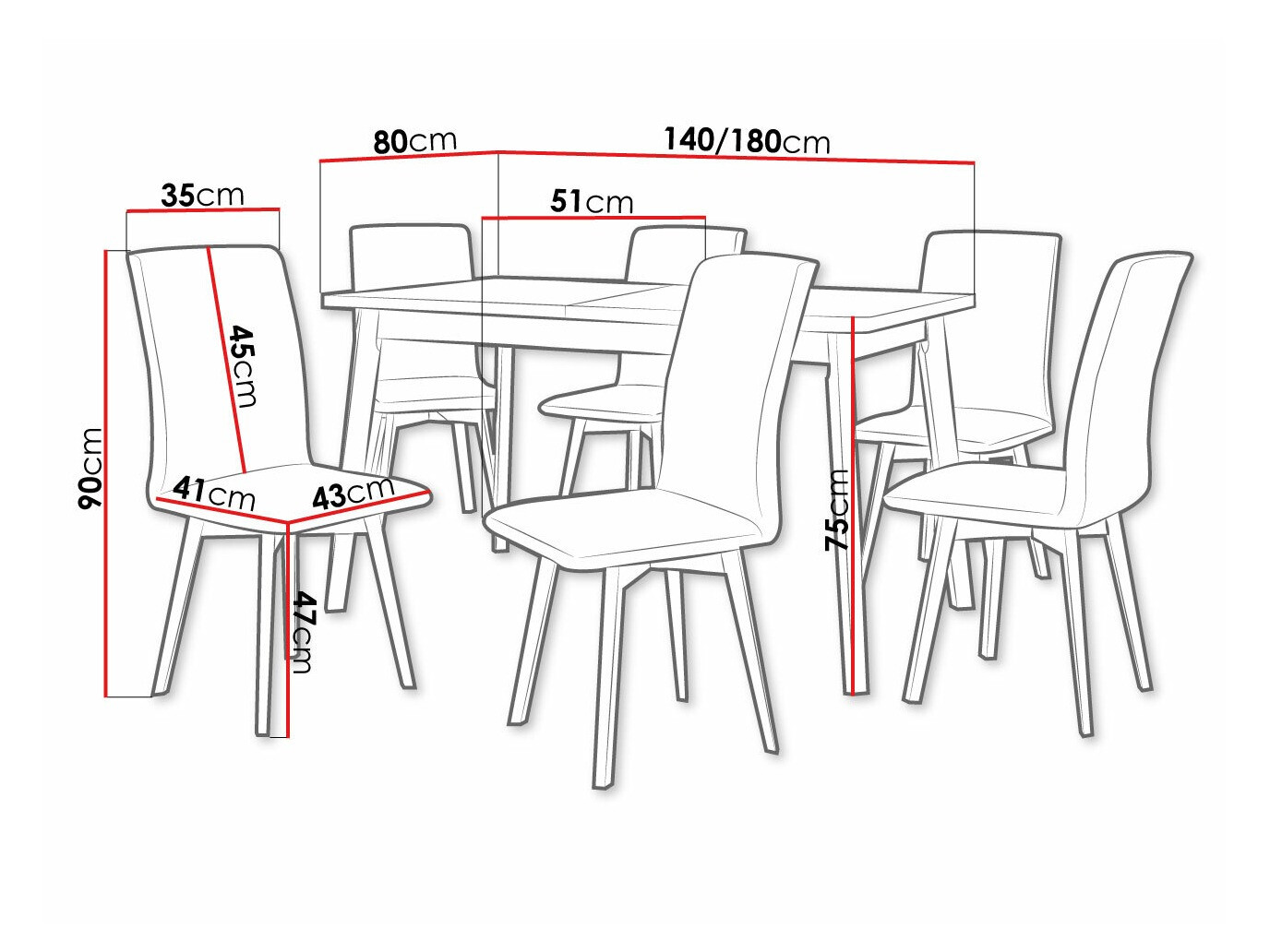 Conjunto de mesas y sillas para comedor Victorville 292 (Roble nieto + Negro)