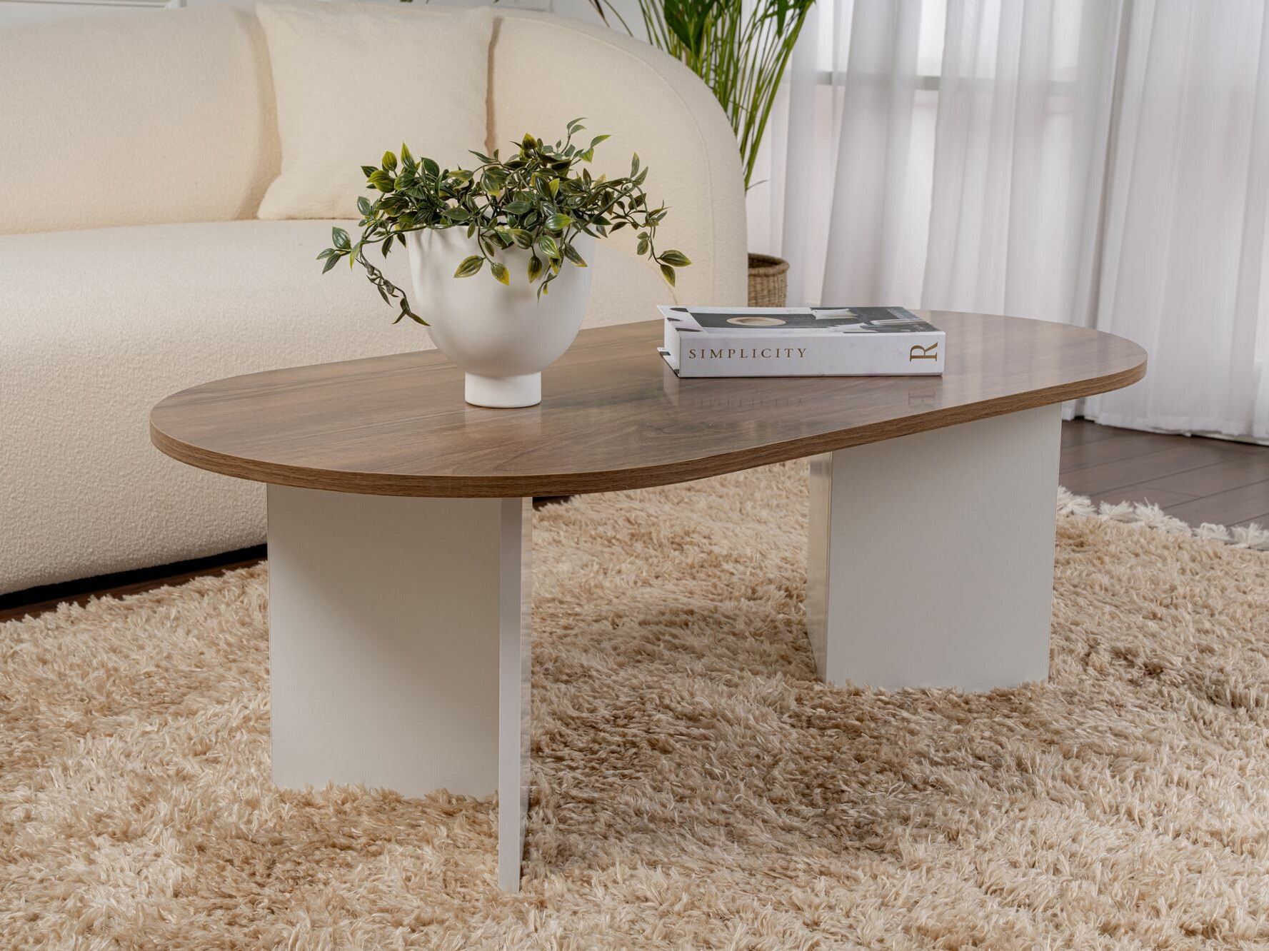 Mesa de centro Novato 111 (Nogal + Blanco)