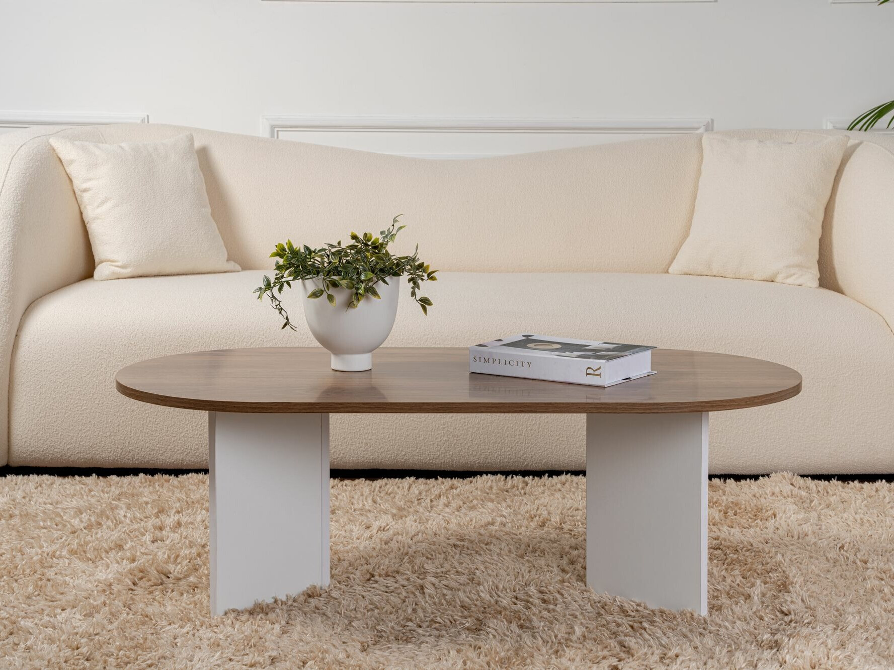 Mesa de centro Novato 111 (Nogal + Blanco)