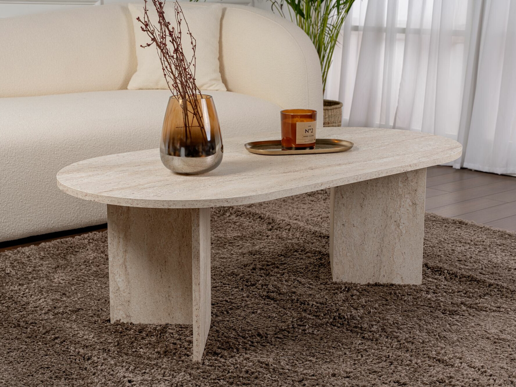 Mesa de centro Novato 111 (Travertino claro)