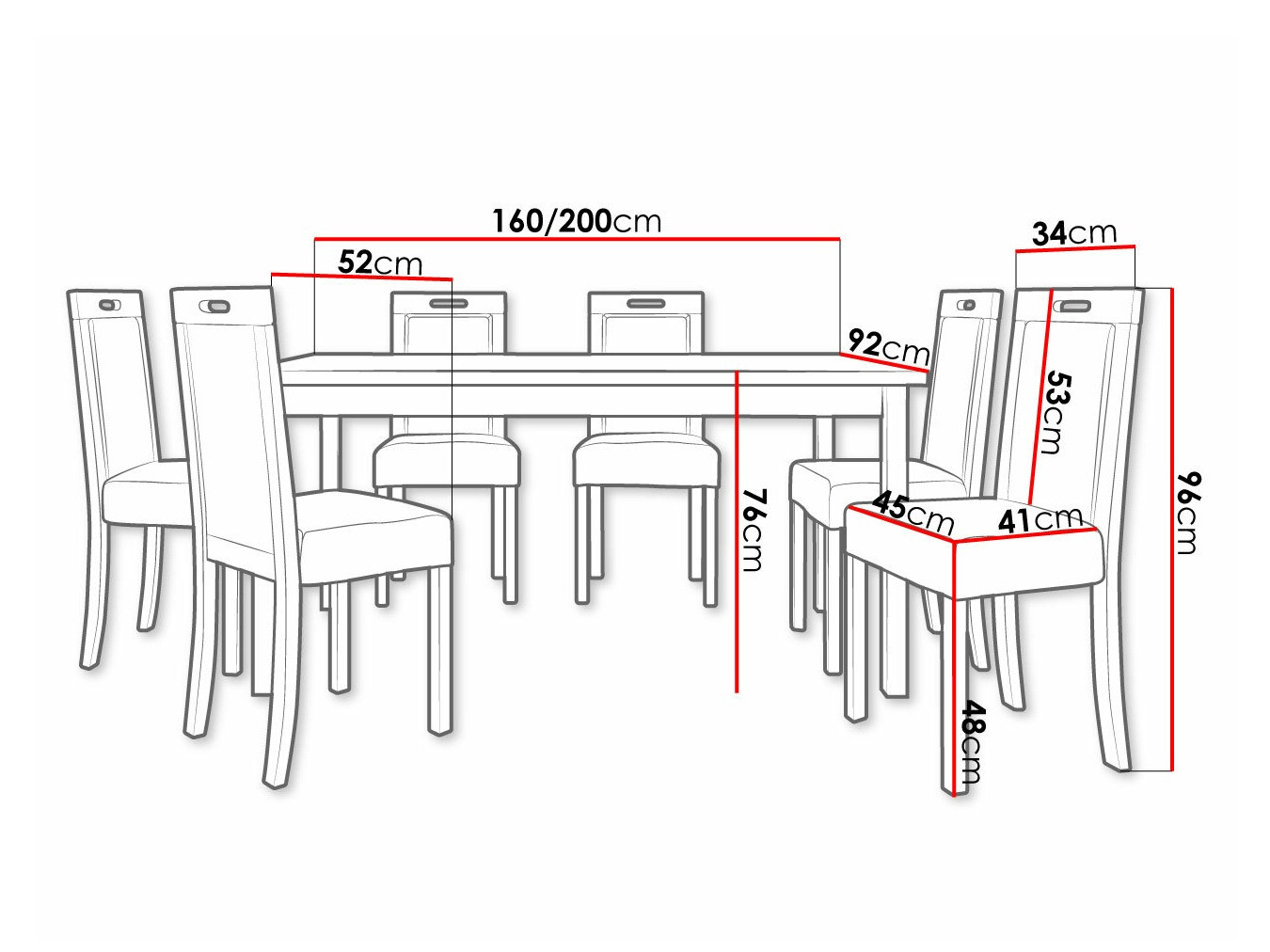 Conjunto de comedor Victorville 308 (Nuez)