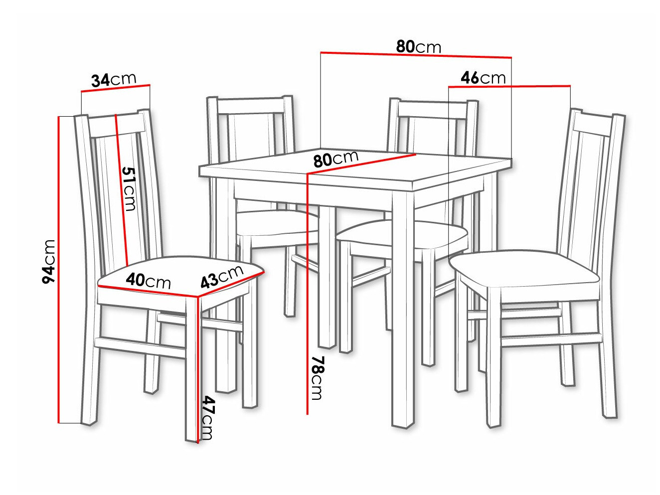 Conjunto de comedor Victorville 310 (Nuez)