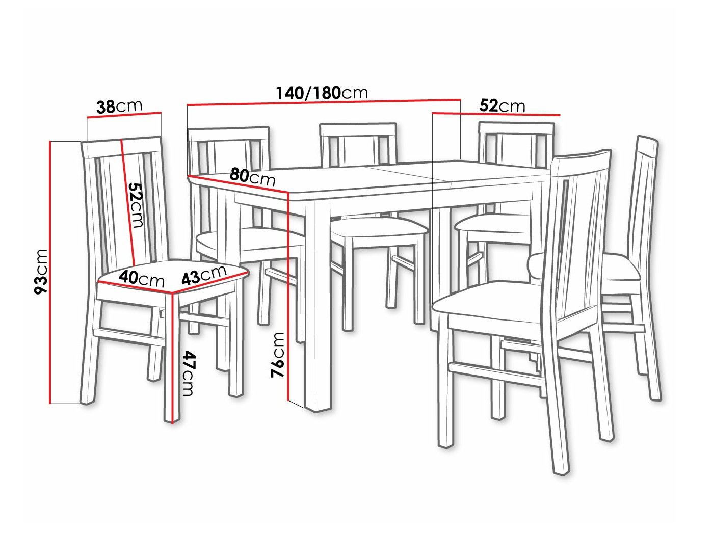 Conjunto de comedor Victorville 311 (Aliso)