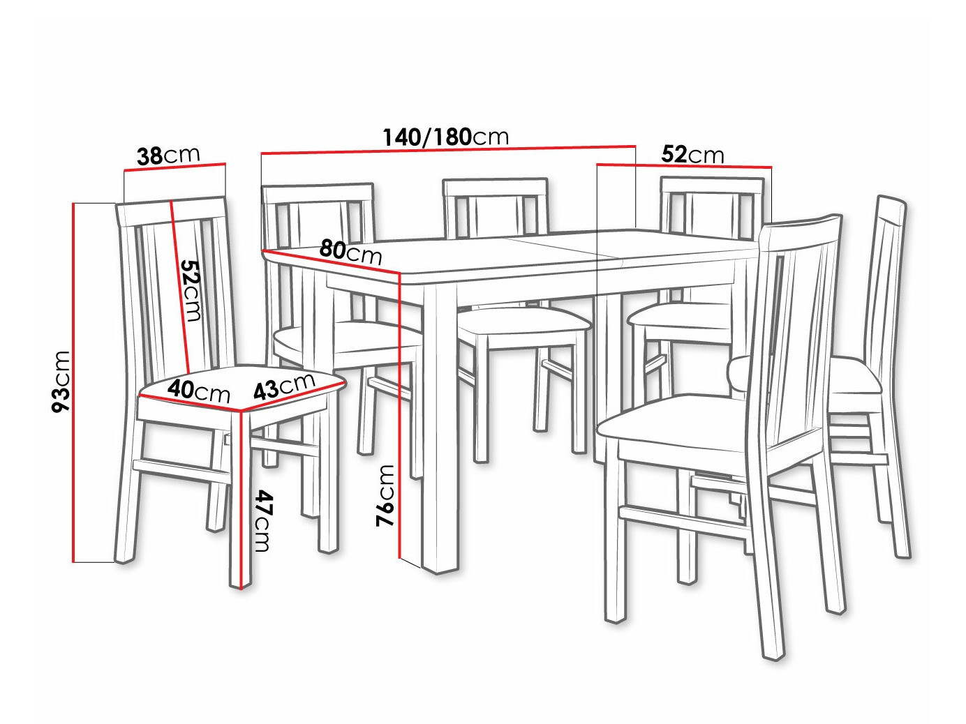 Conjunto de comedor Victorville 311 (Nuez)