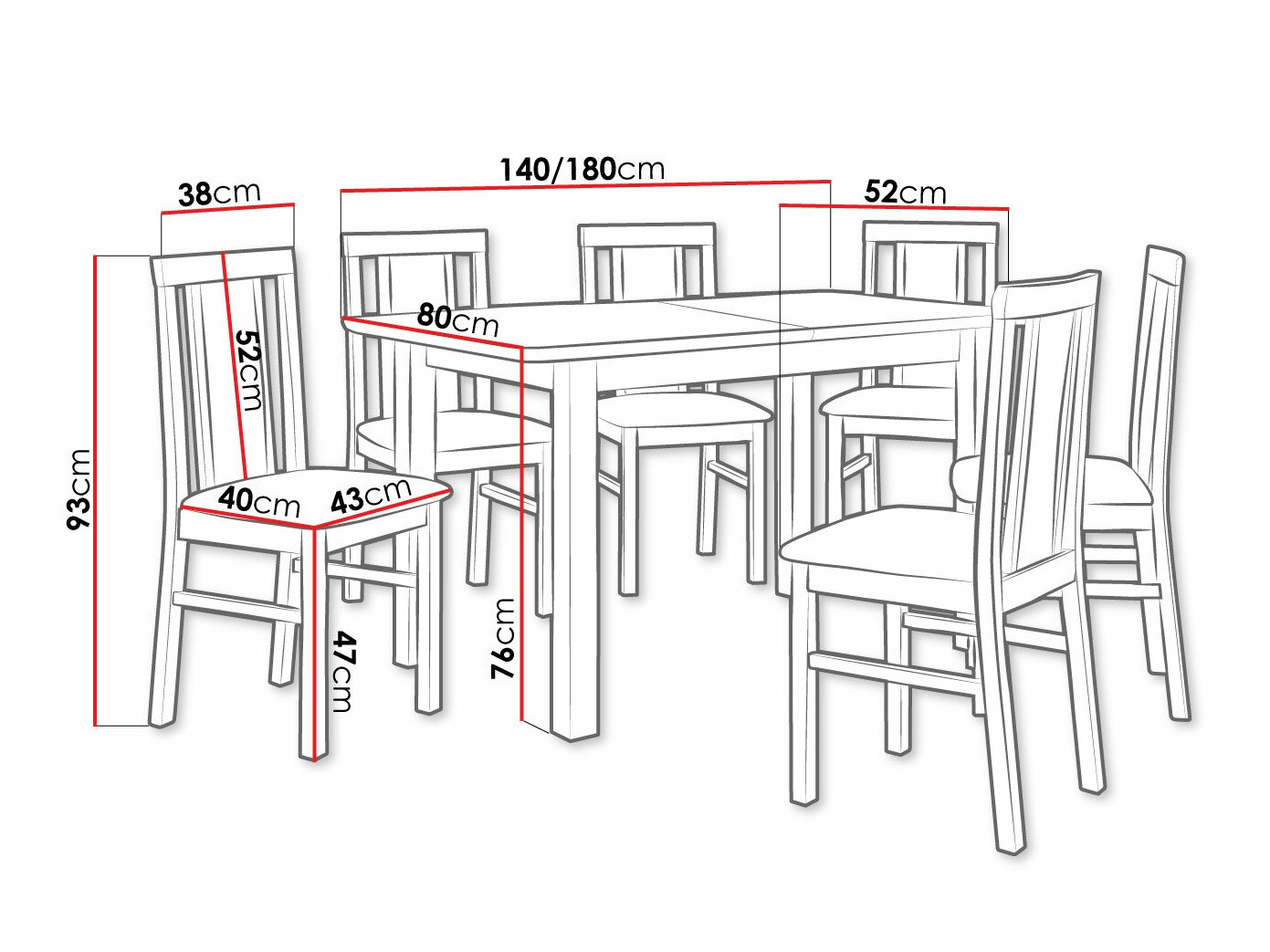 Conjunto de comedor Victorville 311 (Nuez)