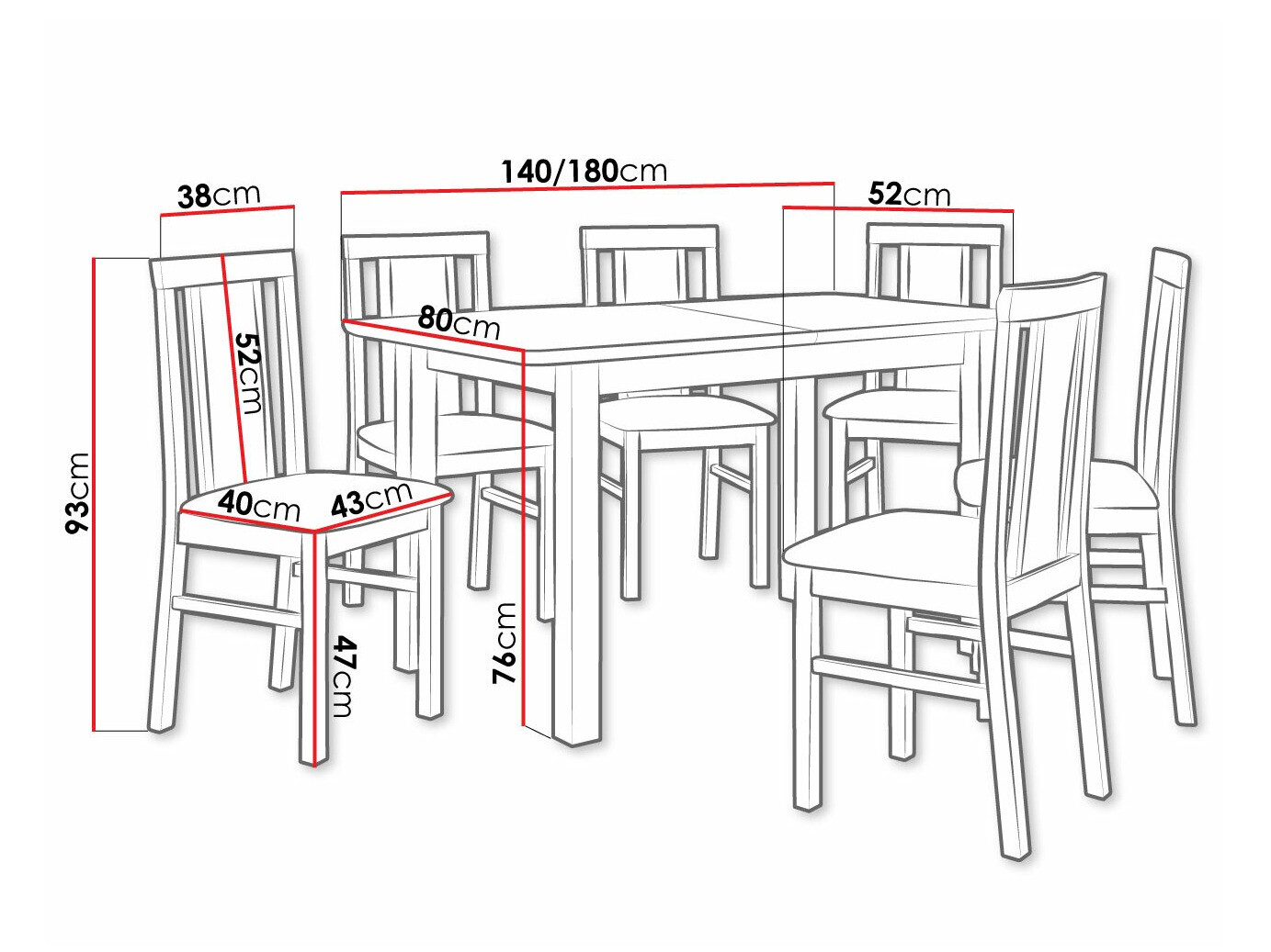 Conjunto de comedor Victorville 311 (Nuez)