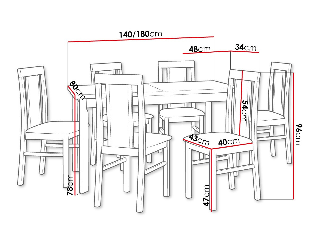 Conjunto de comedor Victorville 315 (Aliso)