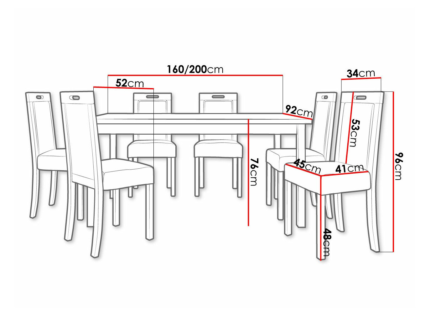 Conjunto de mesas y sillas para comedor Victorville 308 (Blanco)