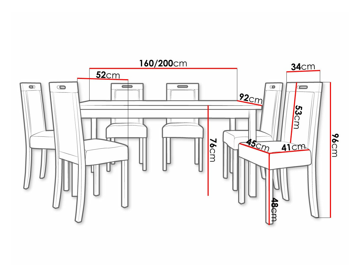 Conjunto de mesas y sillas para comedor Victorville 308 (Blanco)