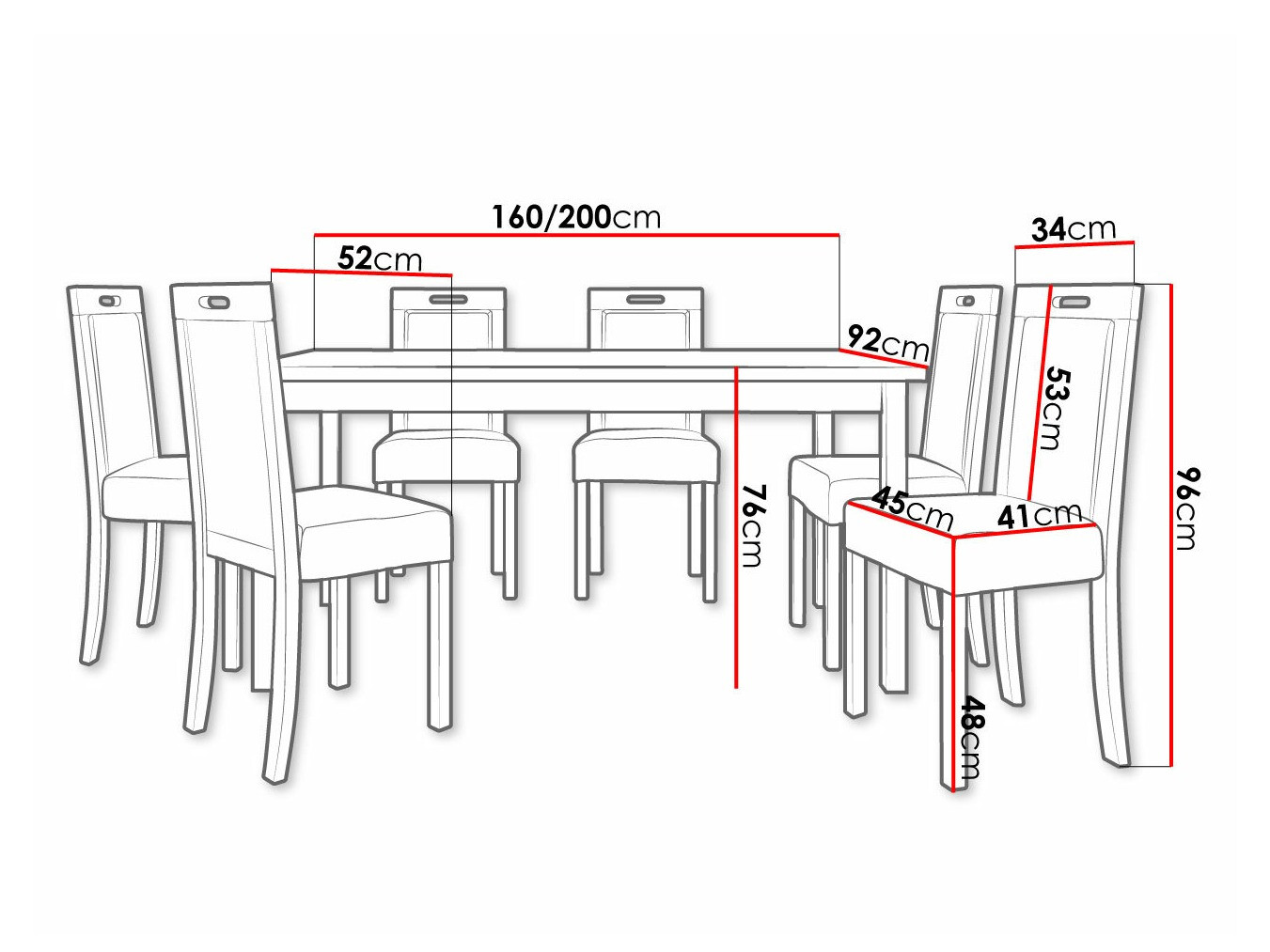 Conjunto de mesas y sillas para comedor Victorville 308 (Nuez)
