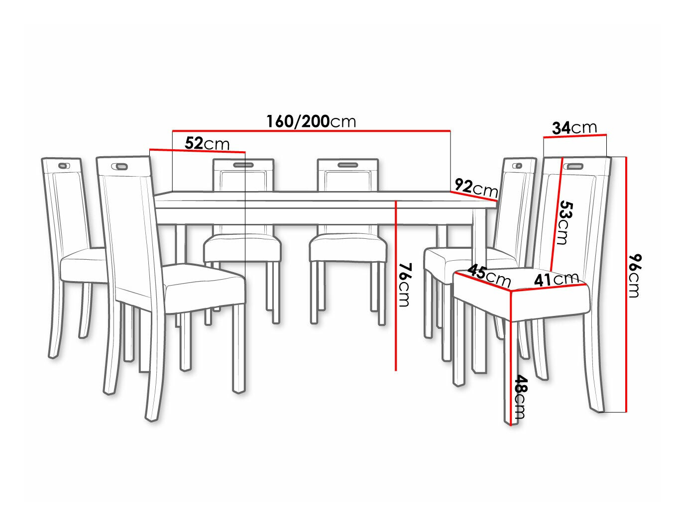 Conjunto de mesas y sillas para comedor Victorville 308 (Roble Sonoma)