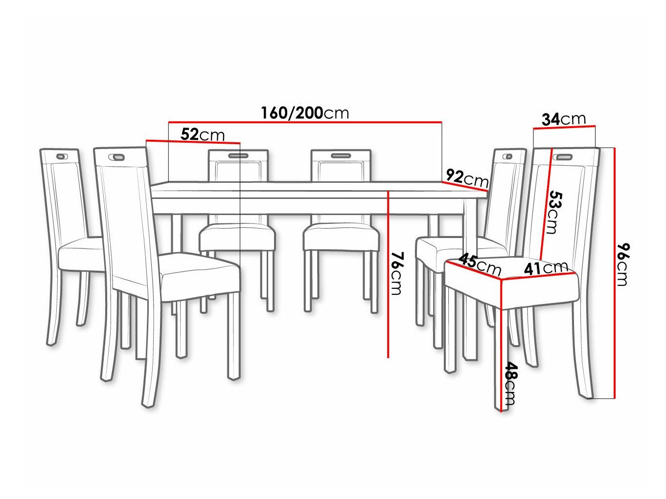 Conjunto de mesas y sillas para comedor Victorville 308 (Roble Sonoma)