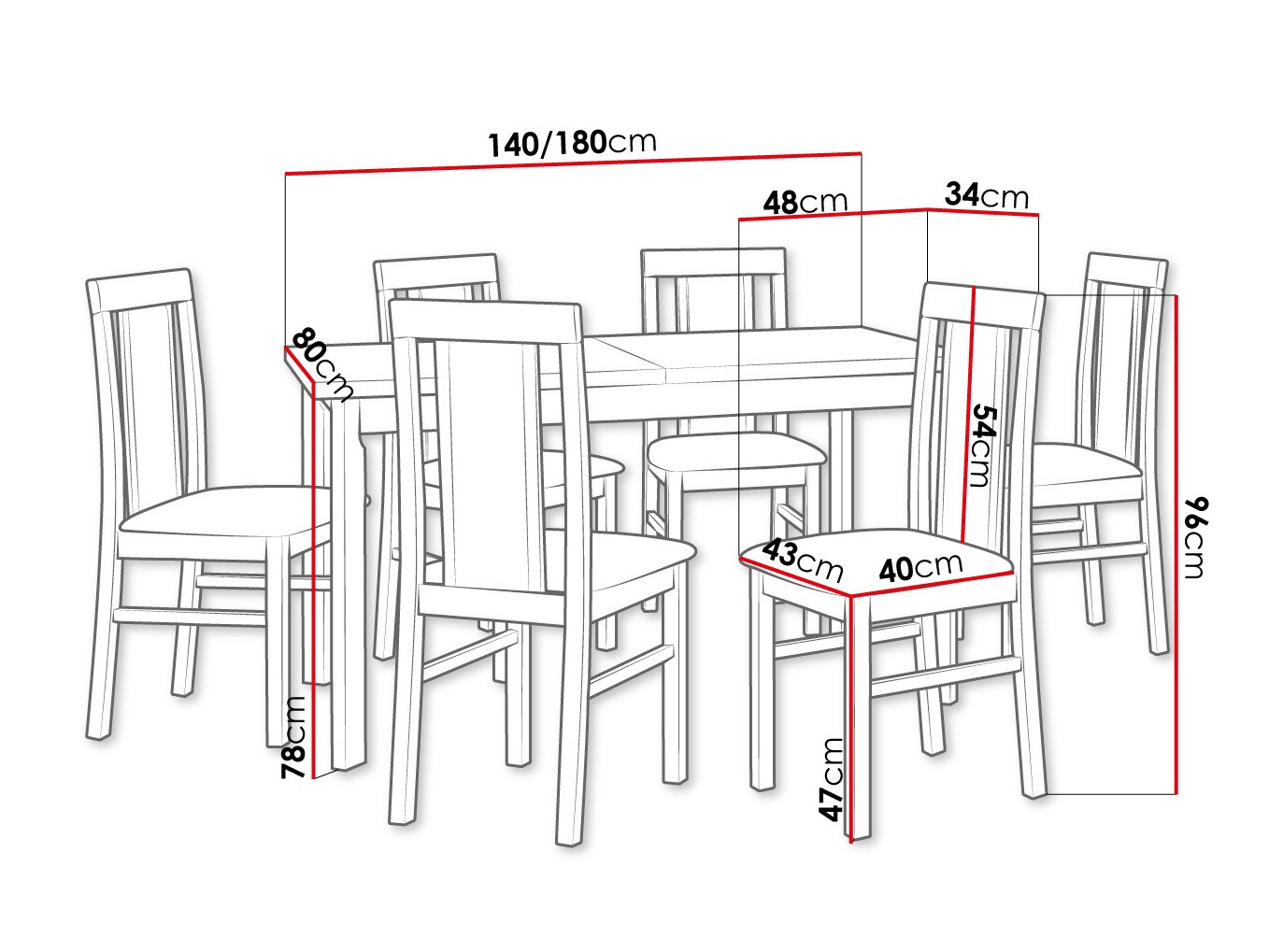 Conjunto de mesas y sillas para comedor Victorville 315 (Blanco)