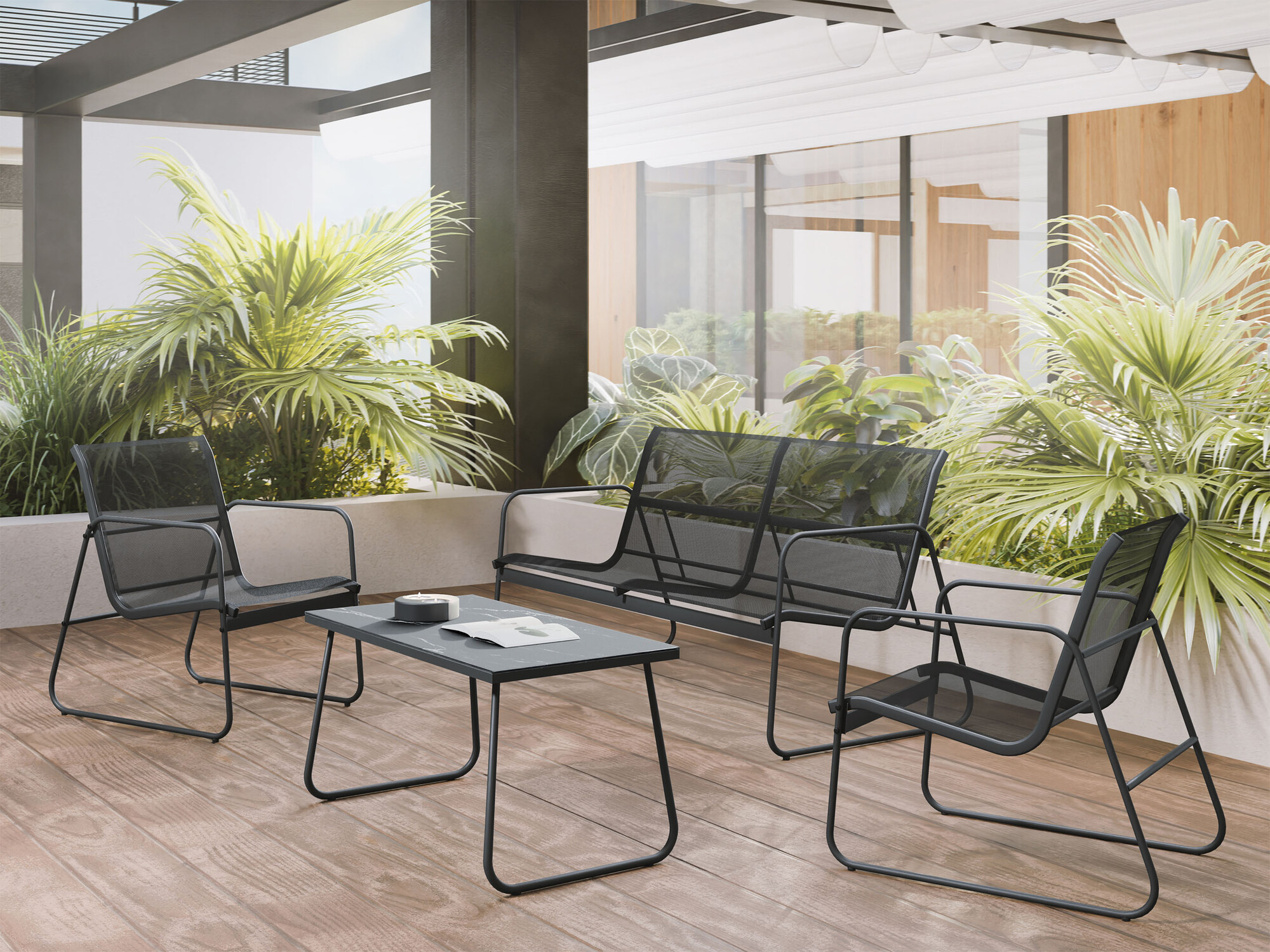 Conjunto de muebles de exterior Epulitas (Antracita)