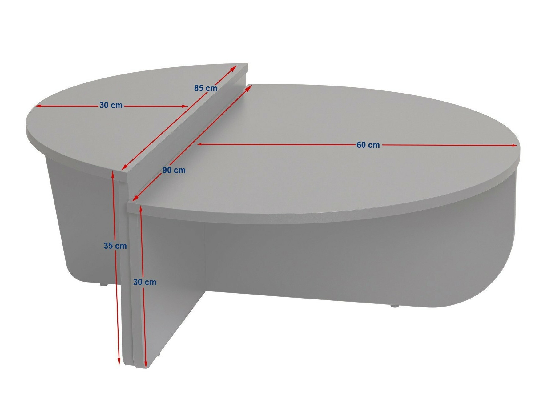 Conjunto mesa de centro Novato 100 (Mármol gris)