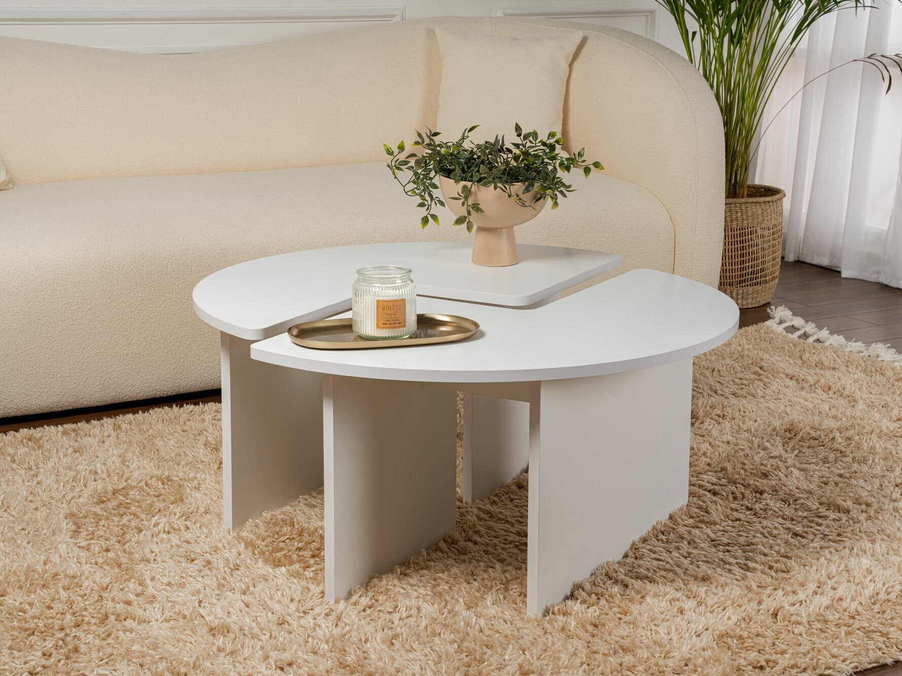 Conjunto mesa de centro Novato 114 (Blanco)