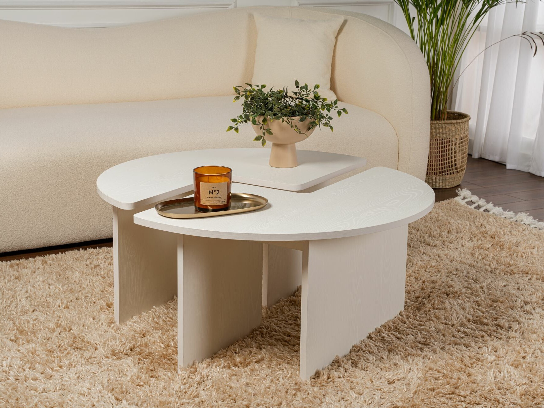 Conjunto mesa de centro Novato 114 (Crema)