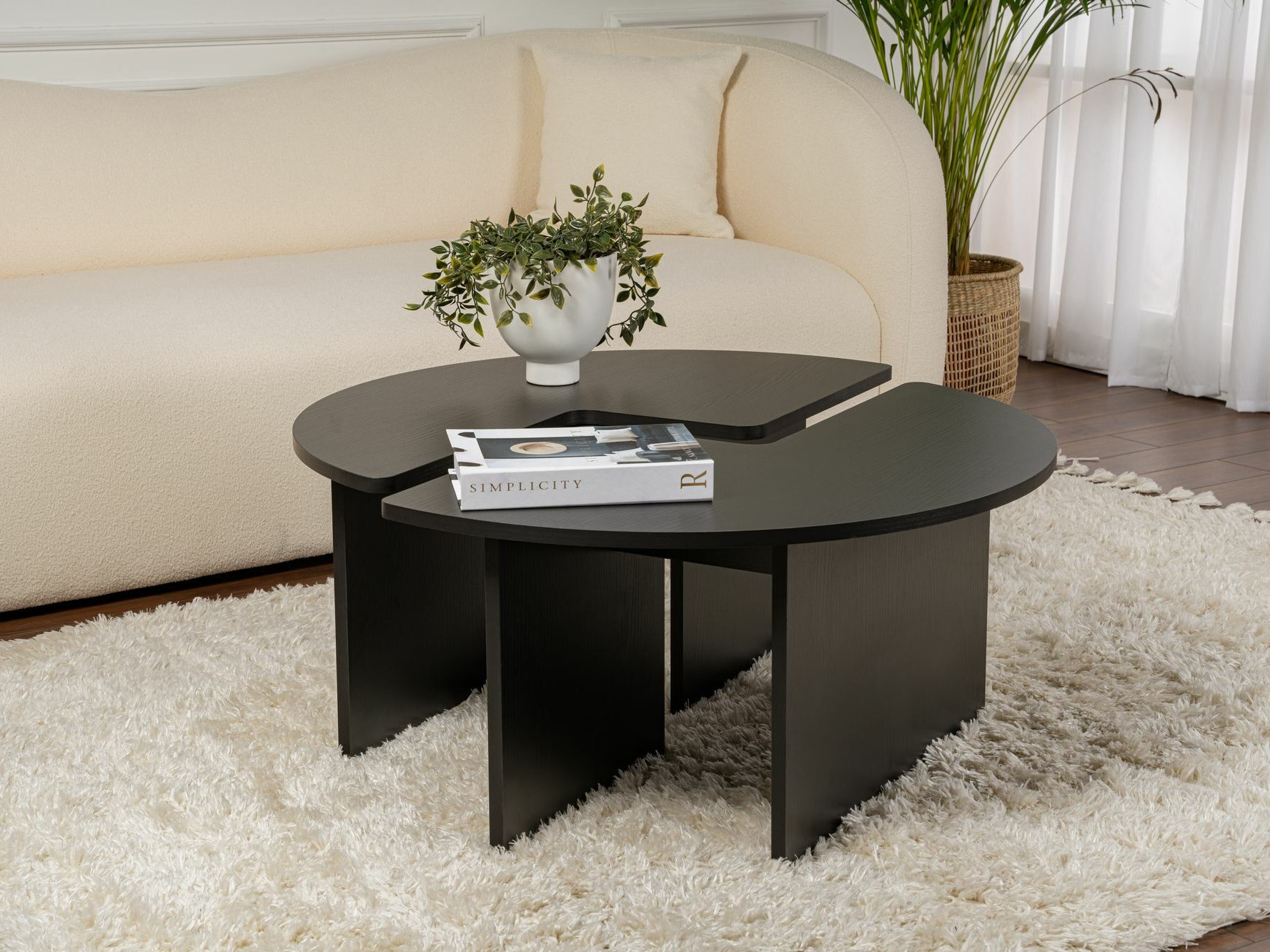 Conjunto mesa de centro Novato 114 (Negro)