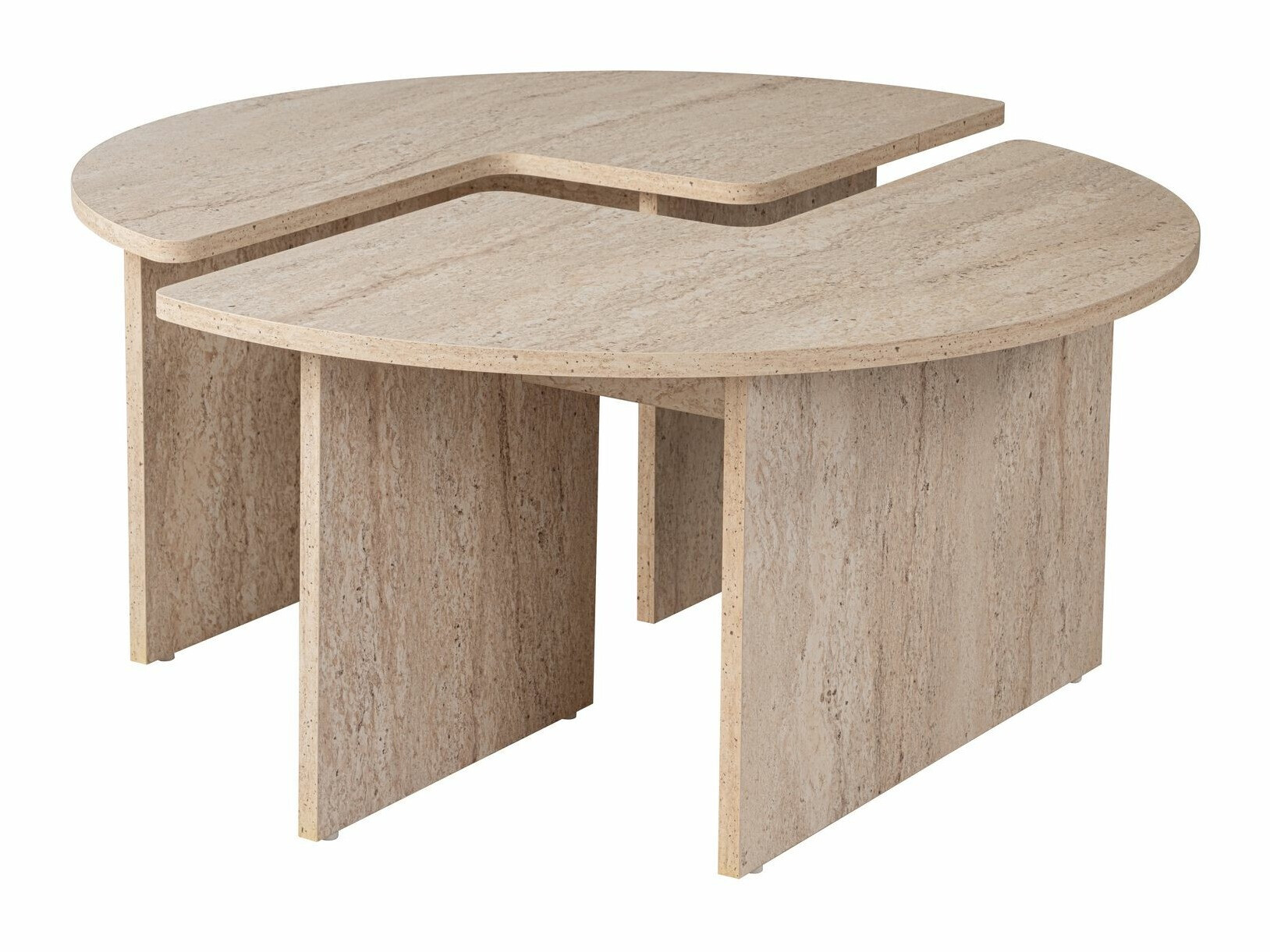 Conjunto mesa de centro Novato 114 (Travertino claro)