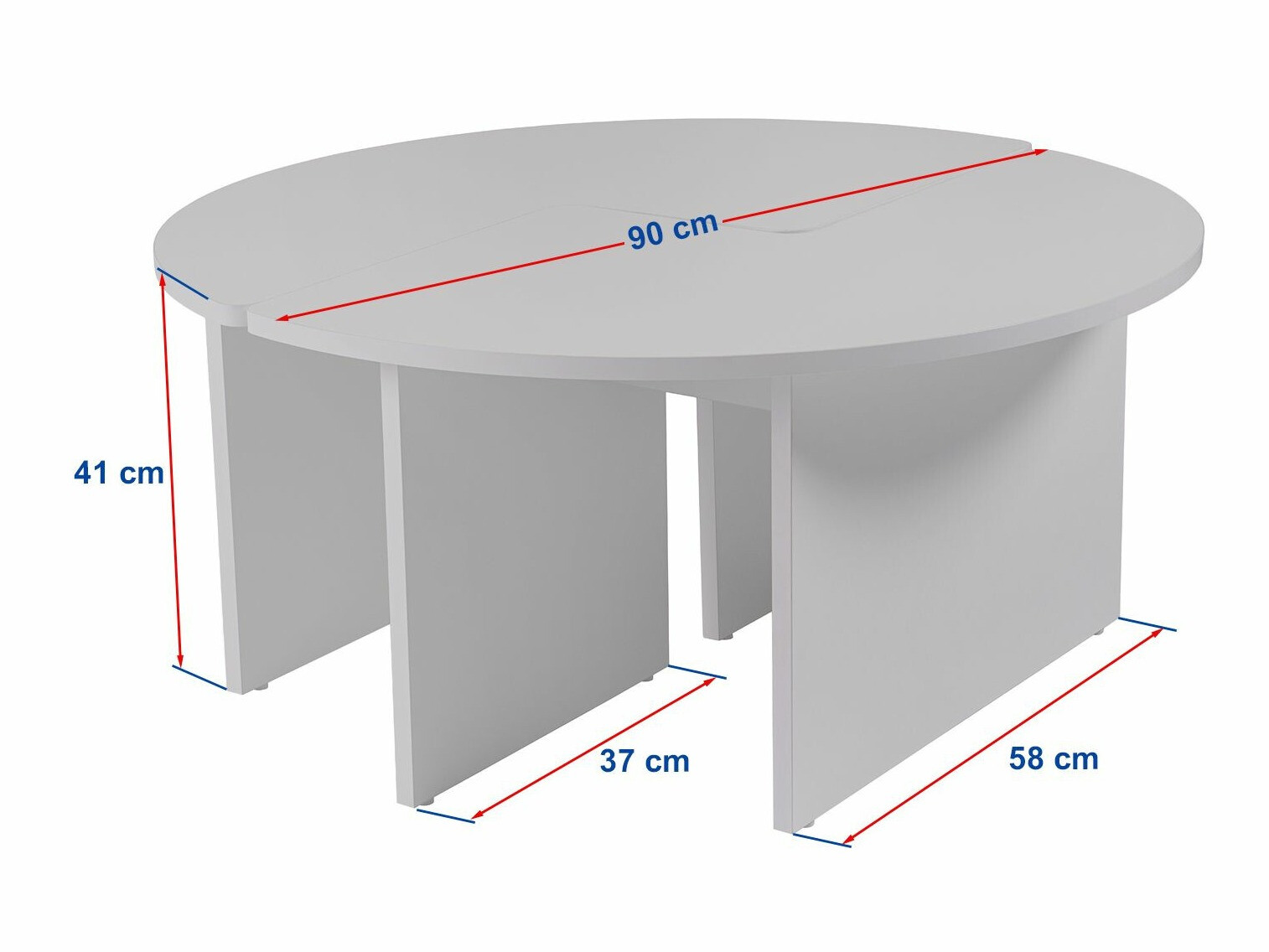 Conjunto mesa de centro Novato 114 (Travertino claro)
