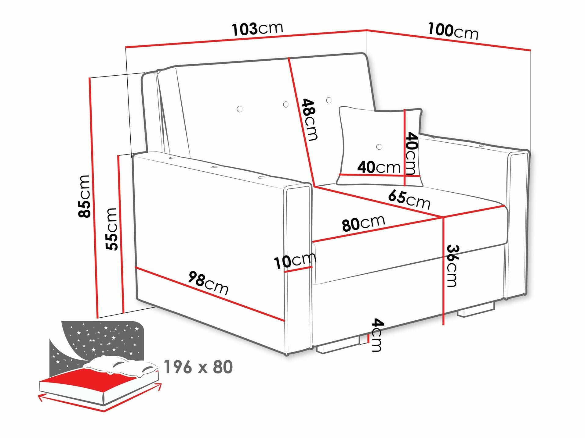 Sillón Caelrin I (Coral 75)