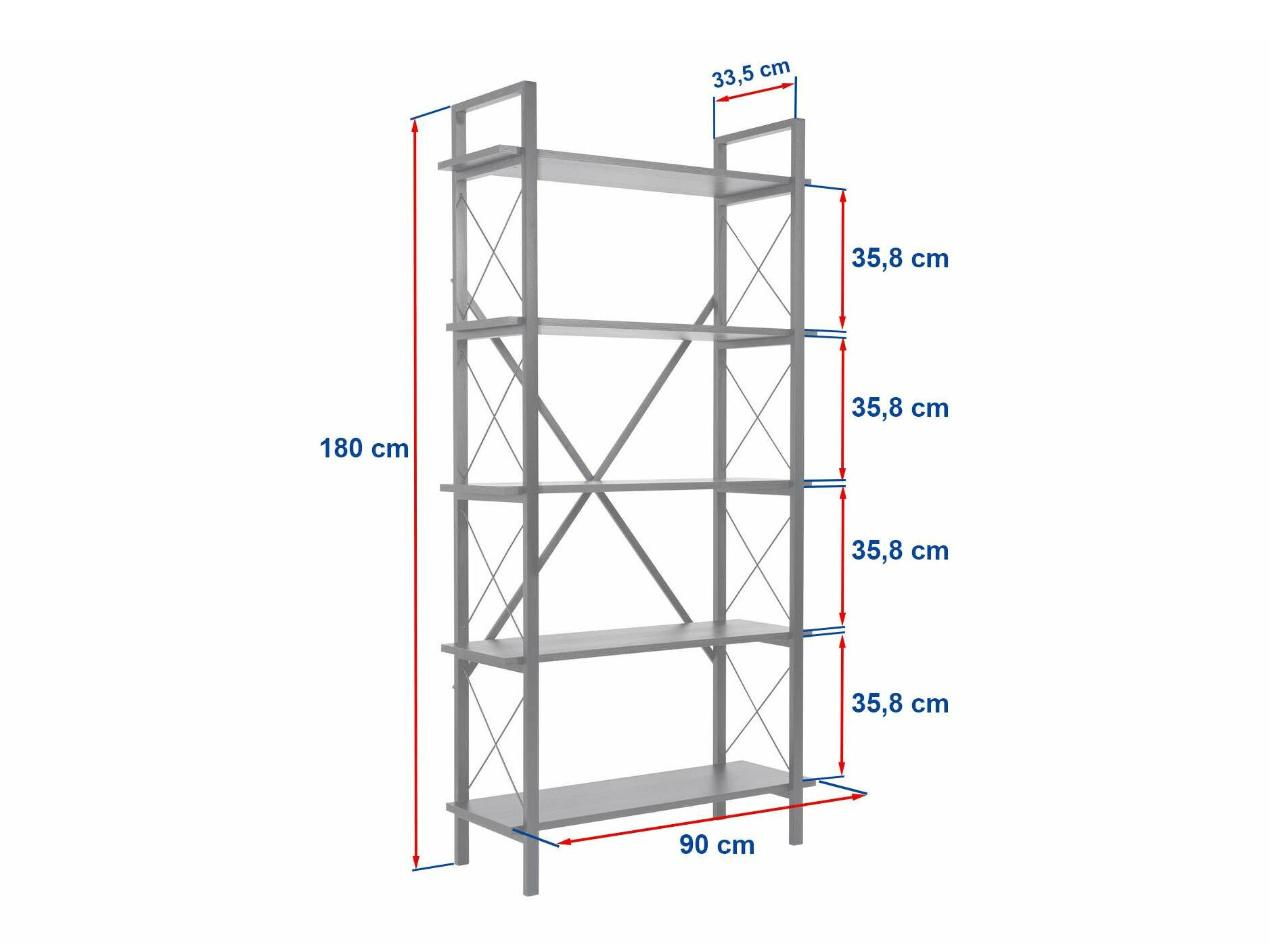 Estantería Novato 115 (Pino + Negro)
